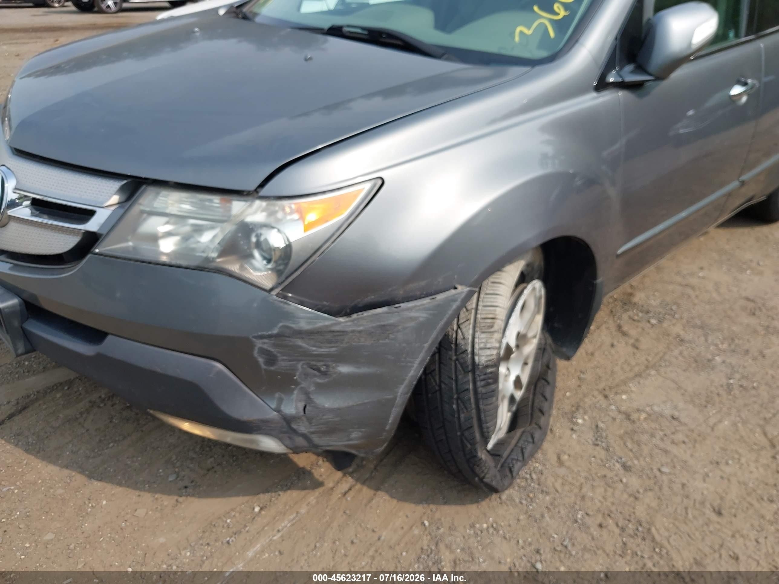 2008 Acura Mdx Technology Package Gray vin: 2HNYD28358H519578