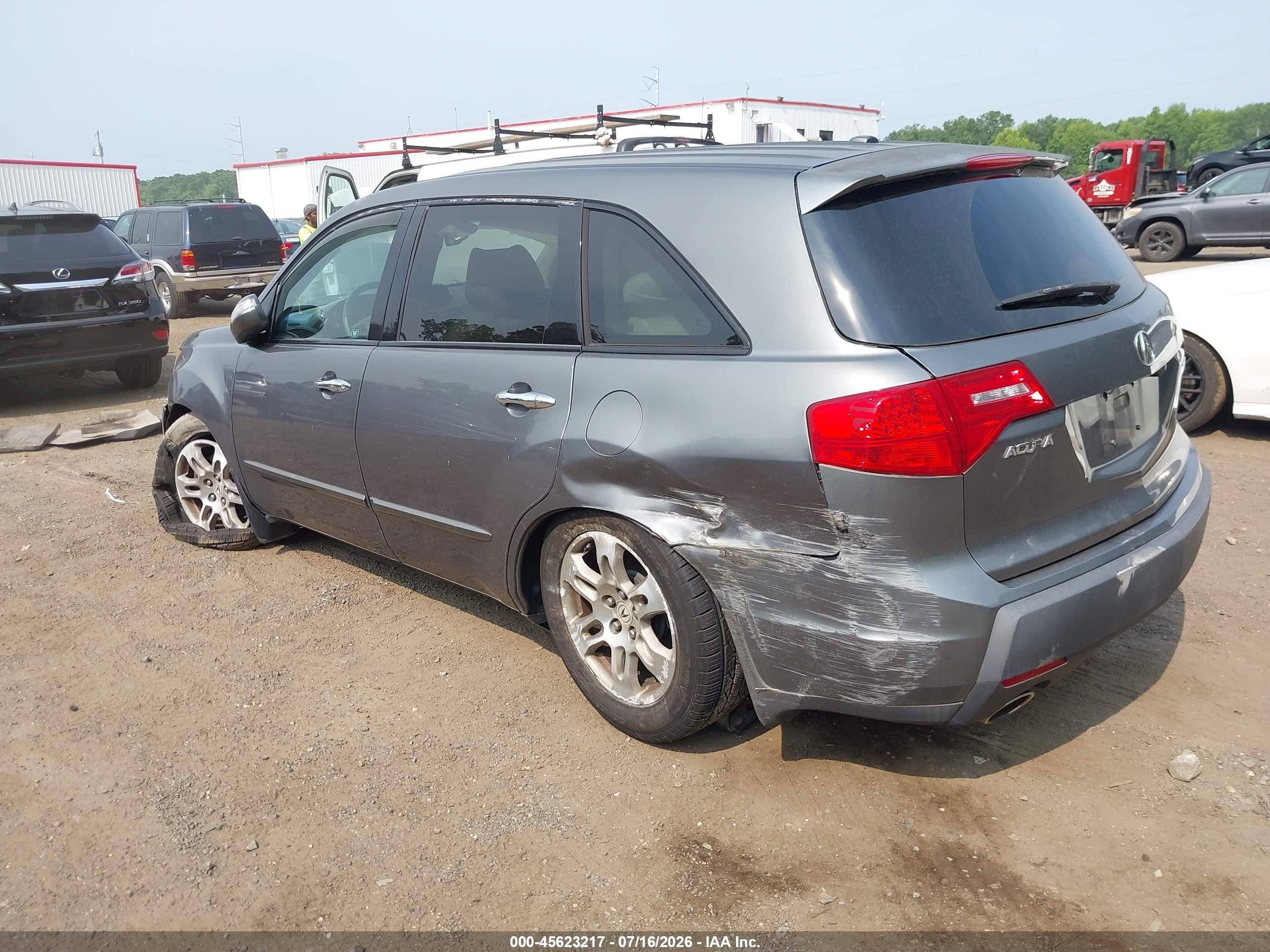 2008 Acura Mdx Technology Package Gray vin: 2HNYD28358H519578