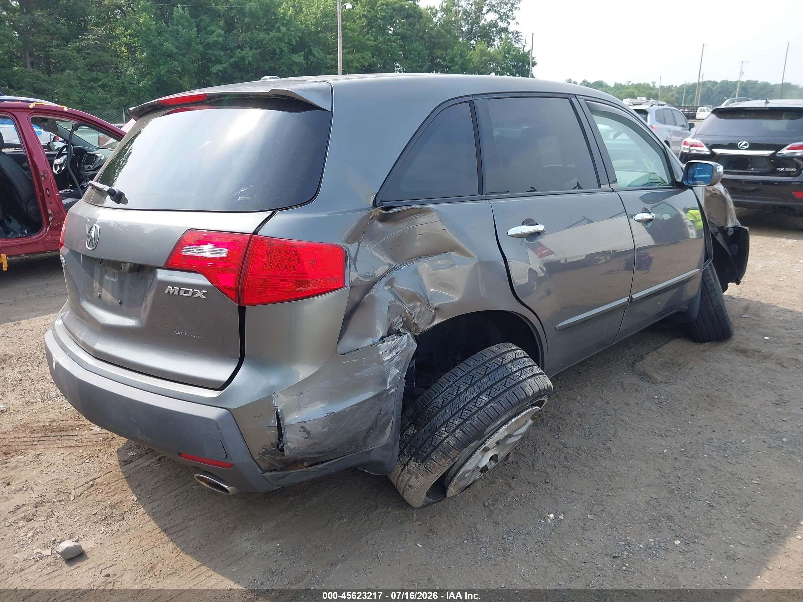 2008 Acura Mdx Technology Package Gray vin: 2HNYD28358H519578
