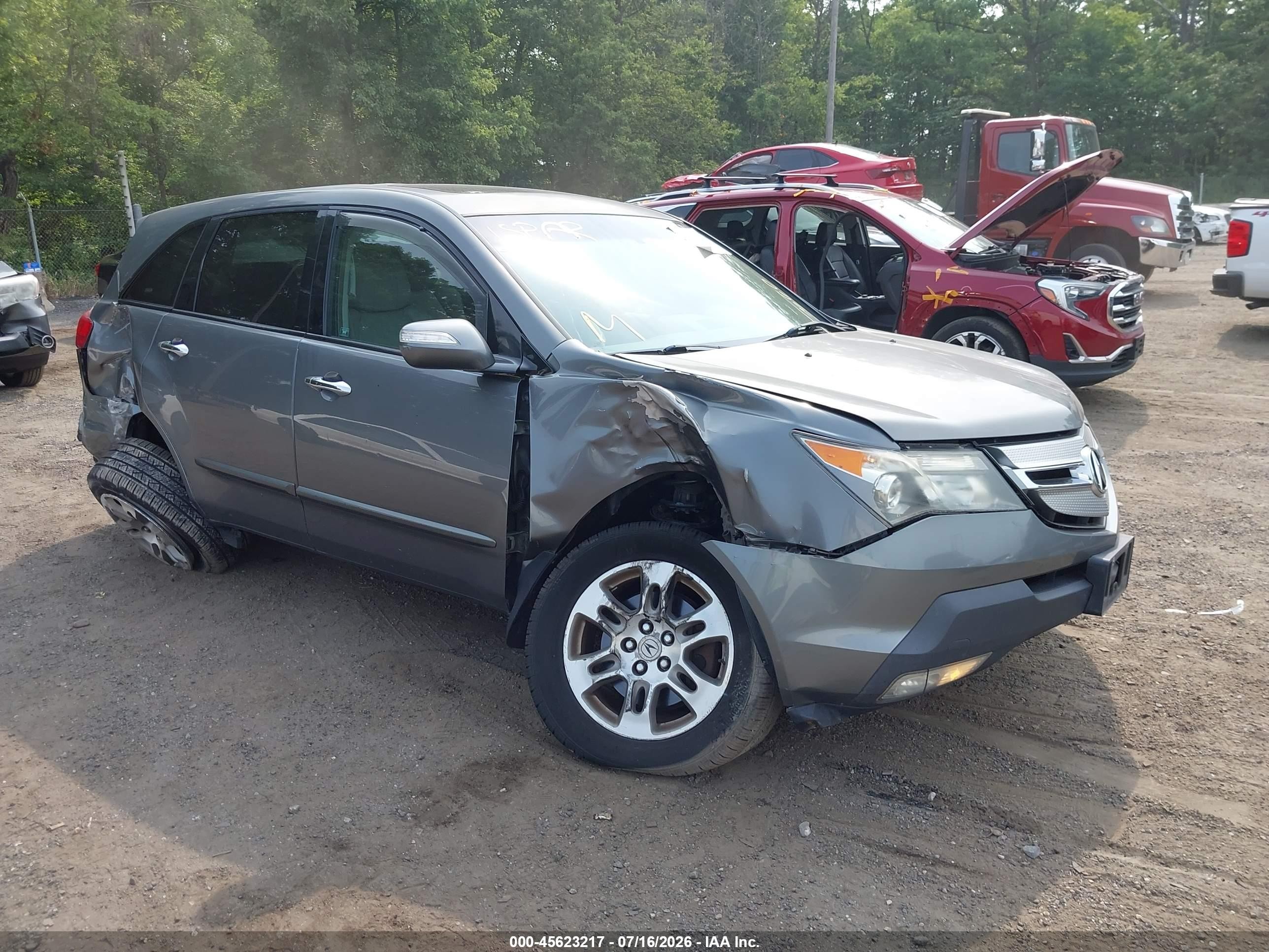 2008 Acura Mdx Technology Package Gray vin: 2HNYD28358H519578