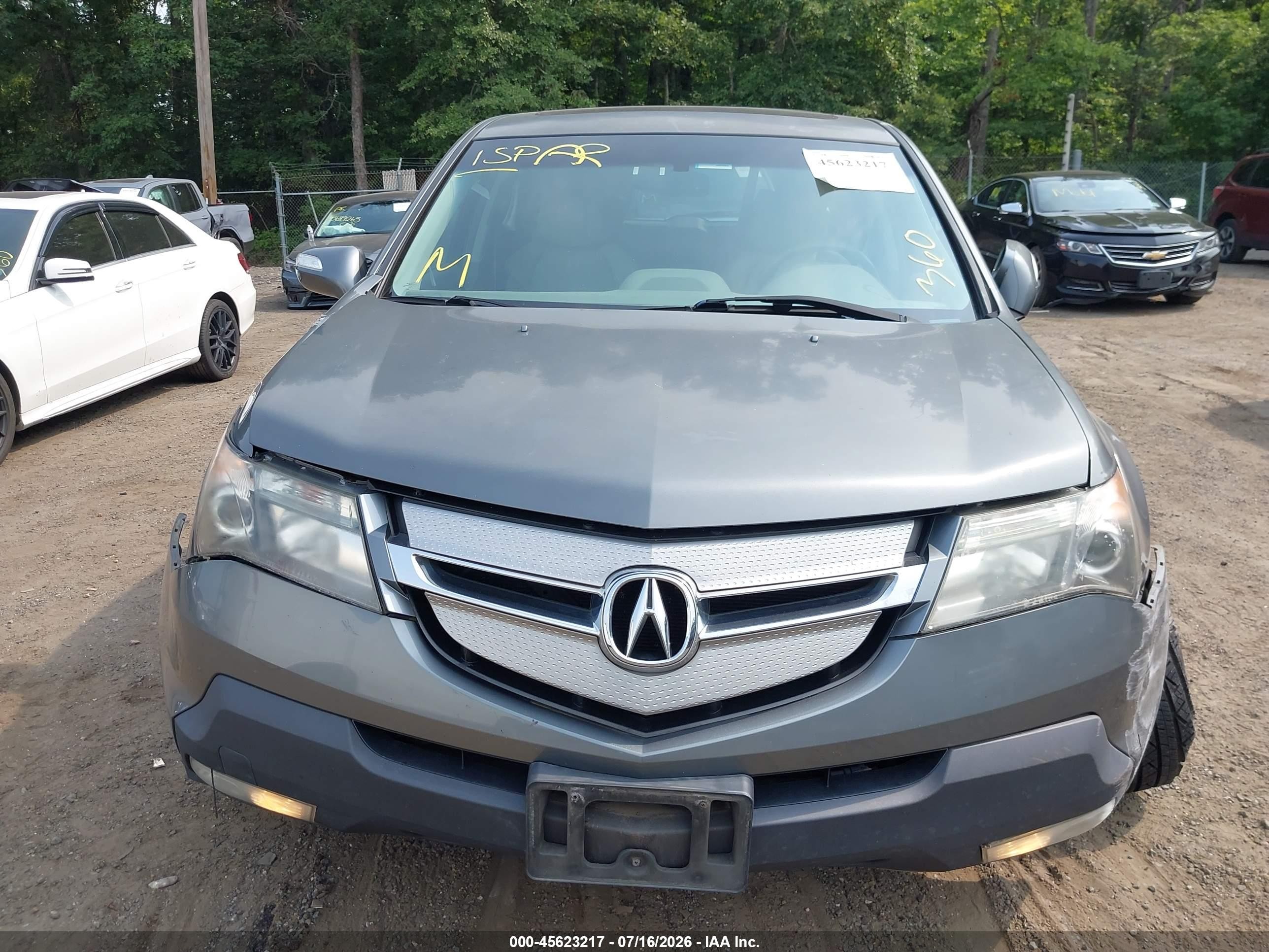 2008 Acura Mdx Technology Package Gray vin: 2HNYD28358H519578