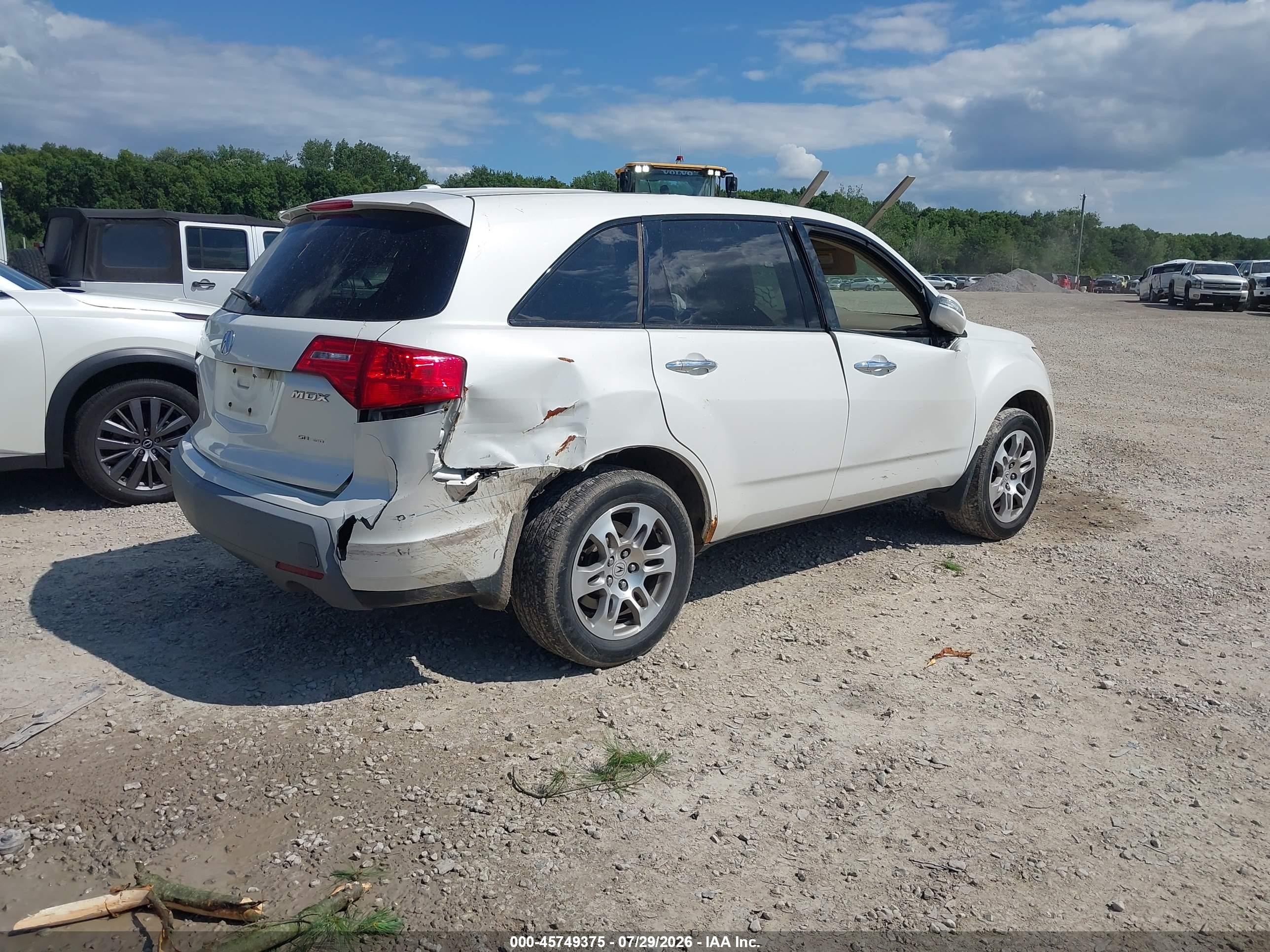 2008 Acura Mdx Technology Package White vin: 2HNYD28358H531259