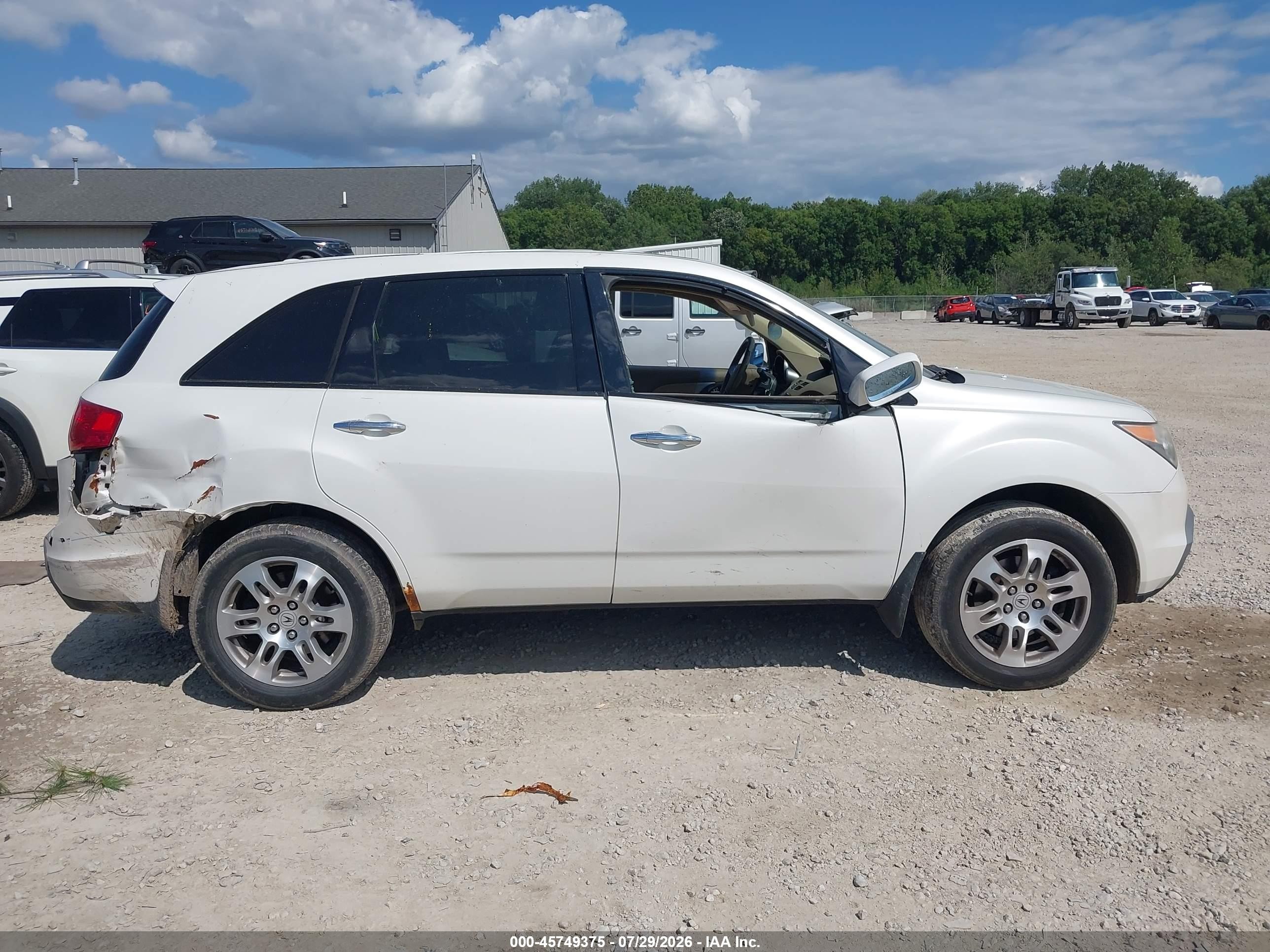 2008 Acura Mdx Technology Package White vin: 2HNYD28358H531259