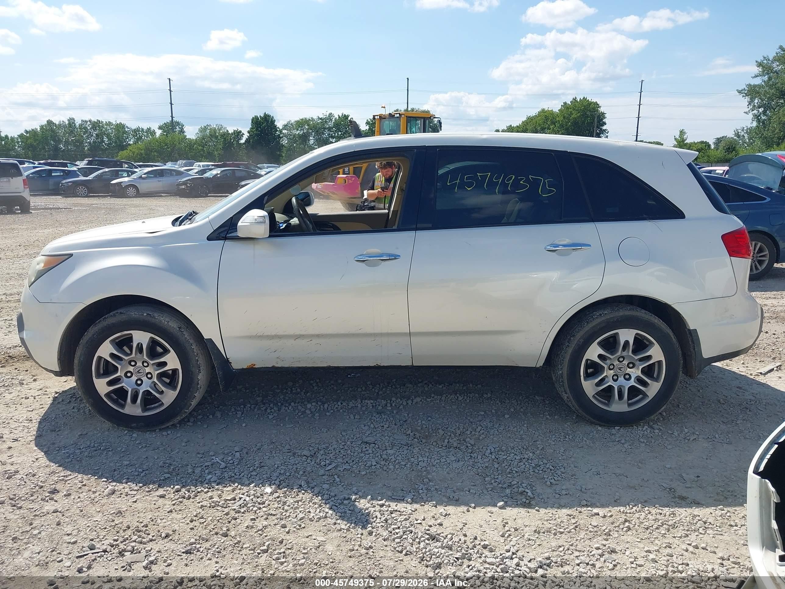 2008 Acura Mdx Technology Package White vin: 2HNYD28358H531259