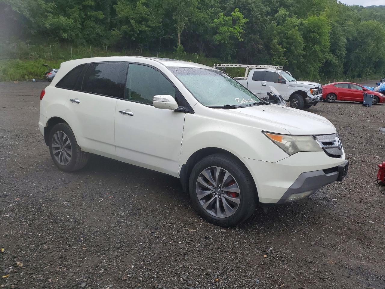 2007 Acura Mdx Technology White vin: 2HNYD28367H552877