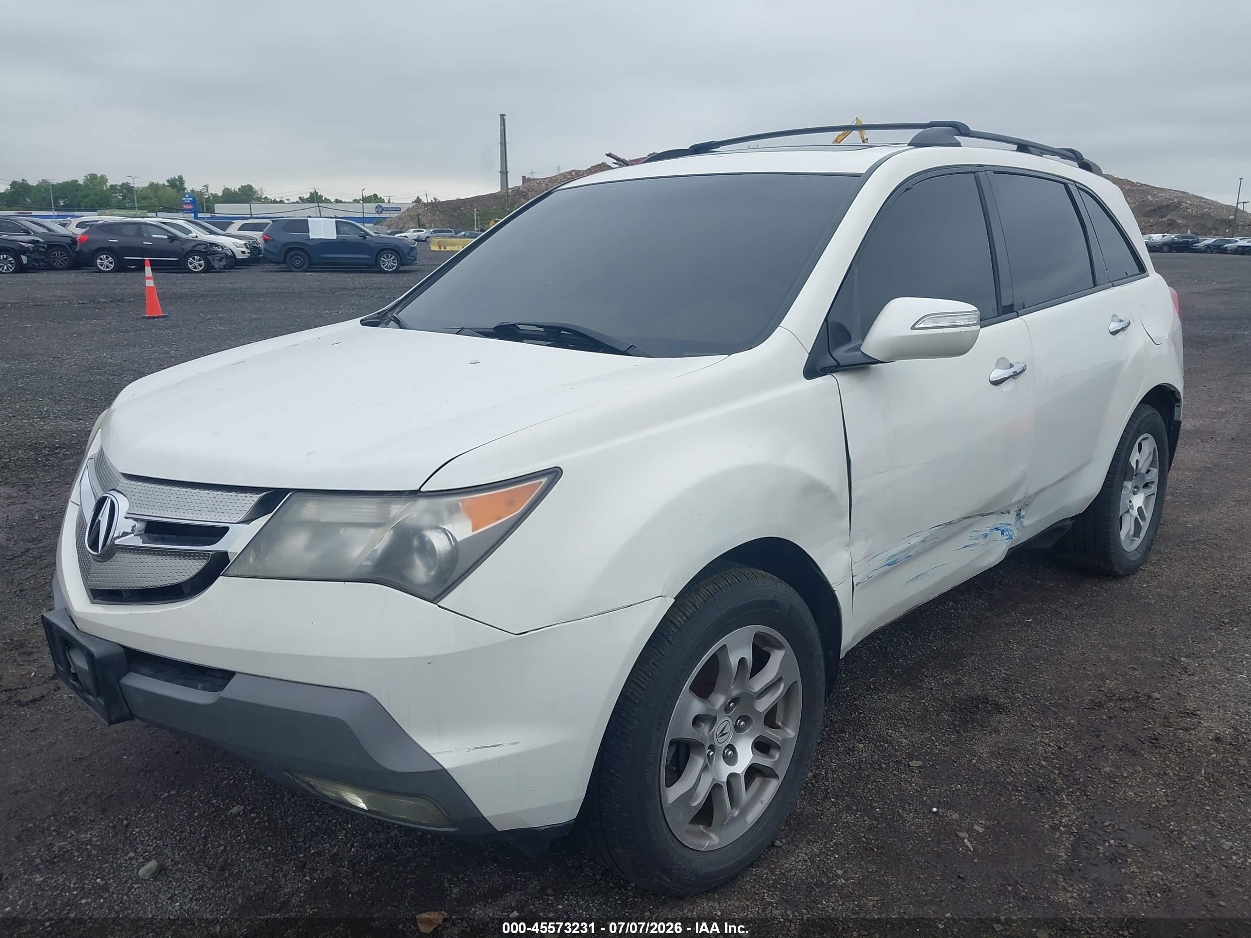 2008 Acura Mdx Technology Package White vin: 2HNYD28368H512445