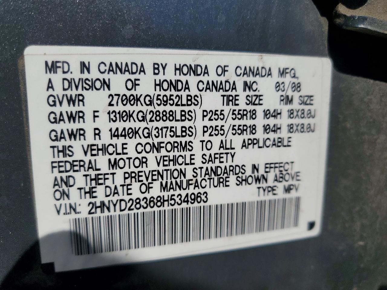 2008 Acura Mdx Technology Gray vin: 2HNYD28368H534963