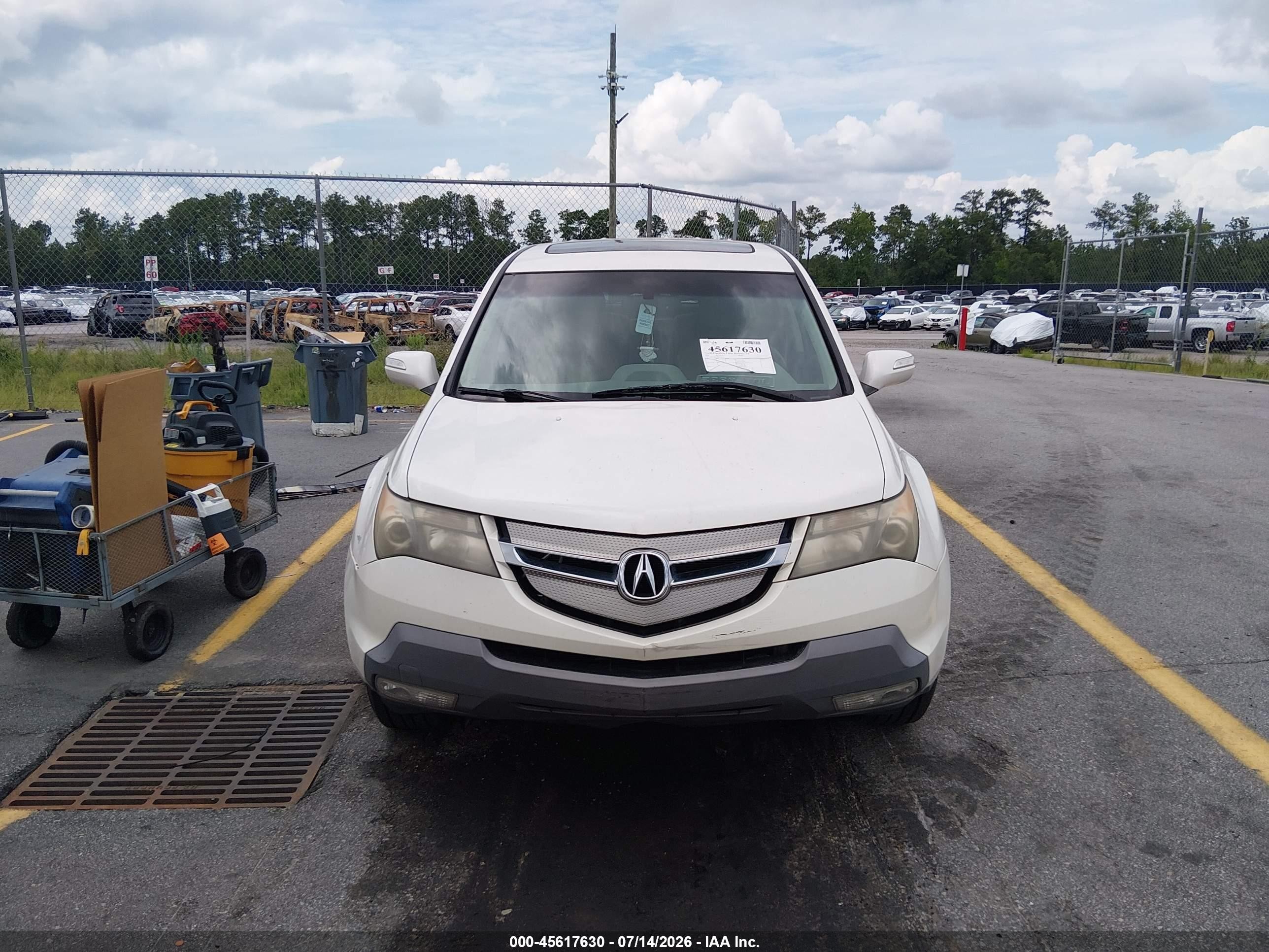 2008 Acura Mdx Technology Package White vin: 2HNYD28368H535255