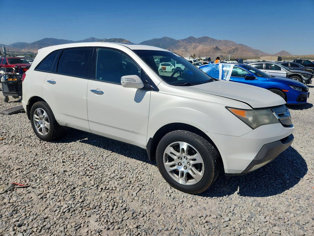 2007 Acura Mdx Technology White vin: 2HNYD28387H538110
