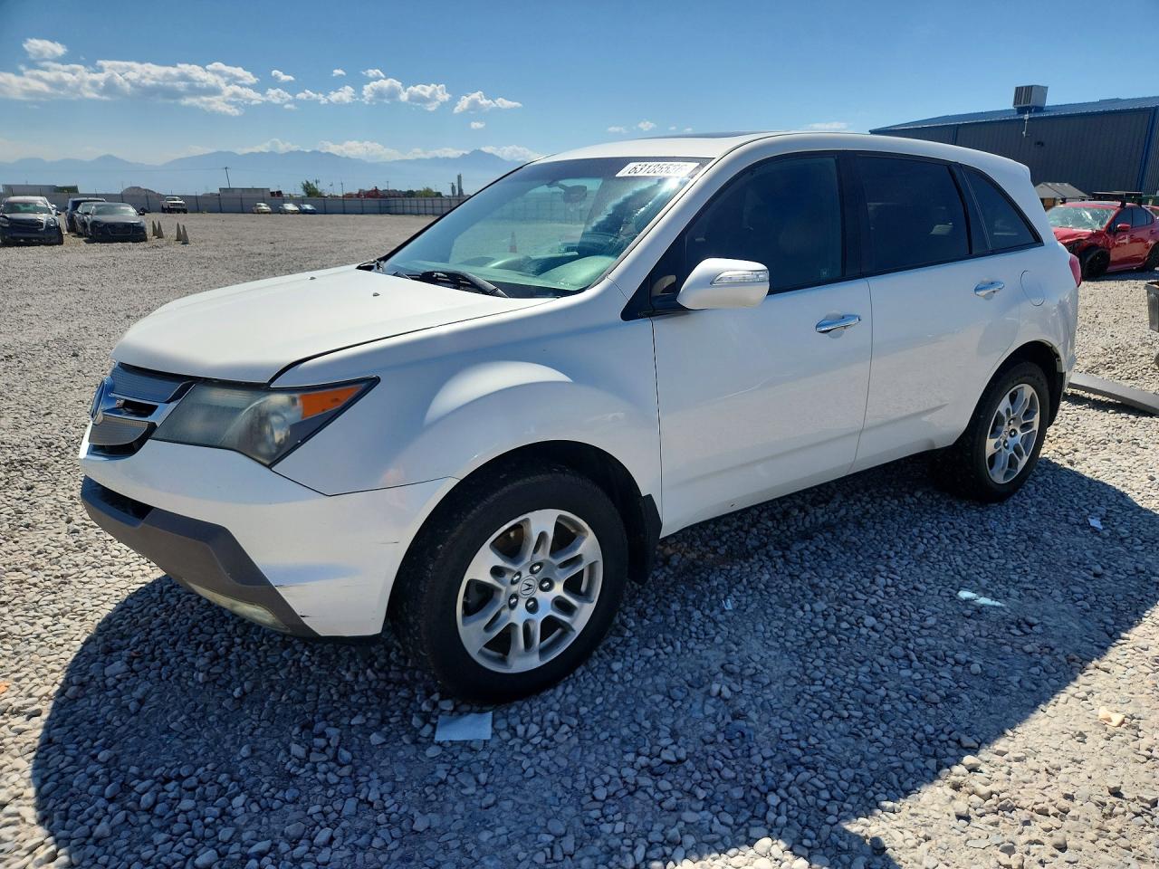 2007 Acura Mdx Technology White vin: 2HNYD28387H538110