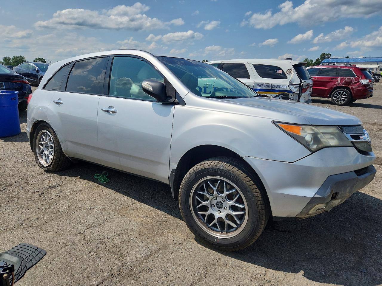 2007 Acura Mdx Technology White vin: 2HNYD28397H503057