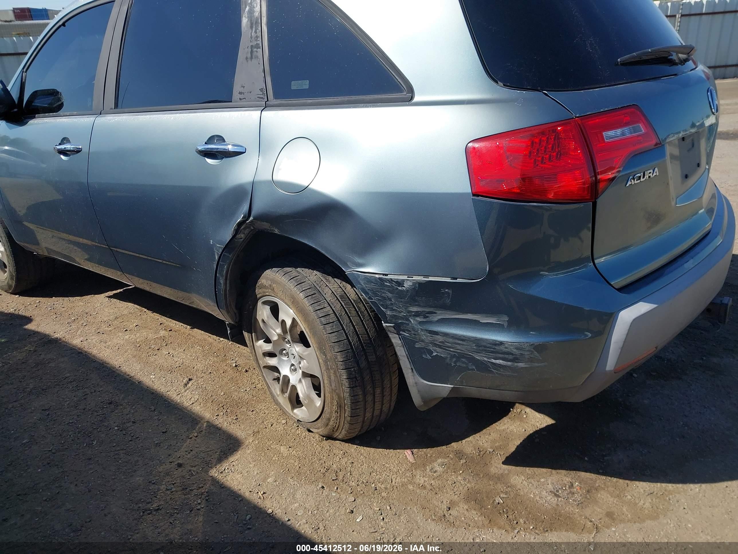 2007 Acura Mdx Technology Package Blue vin: 2HNYD28397H536219