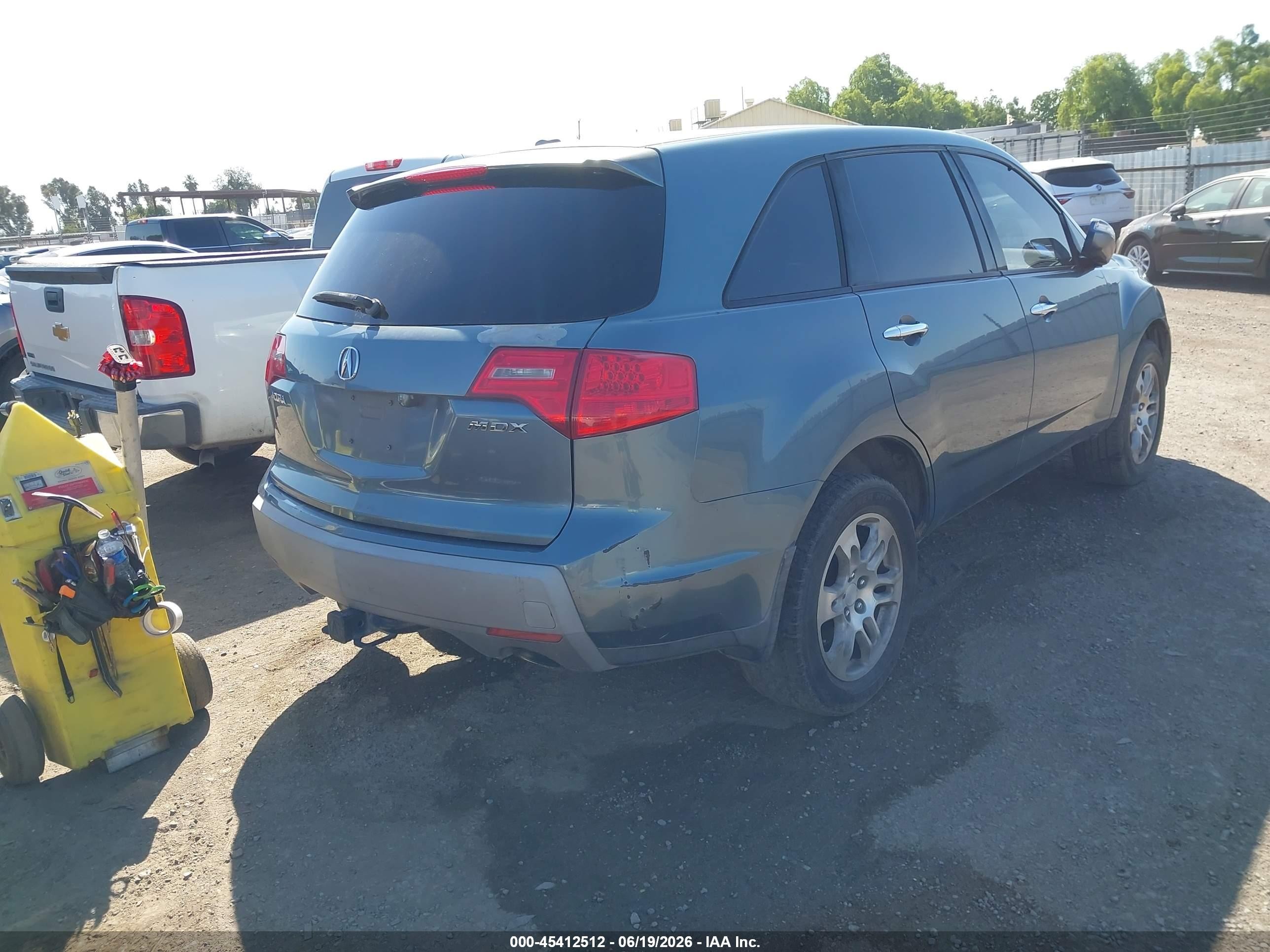 2007 Acura Mdx Technology Package Blue vin: 2HNYD28397H536219