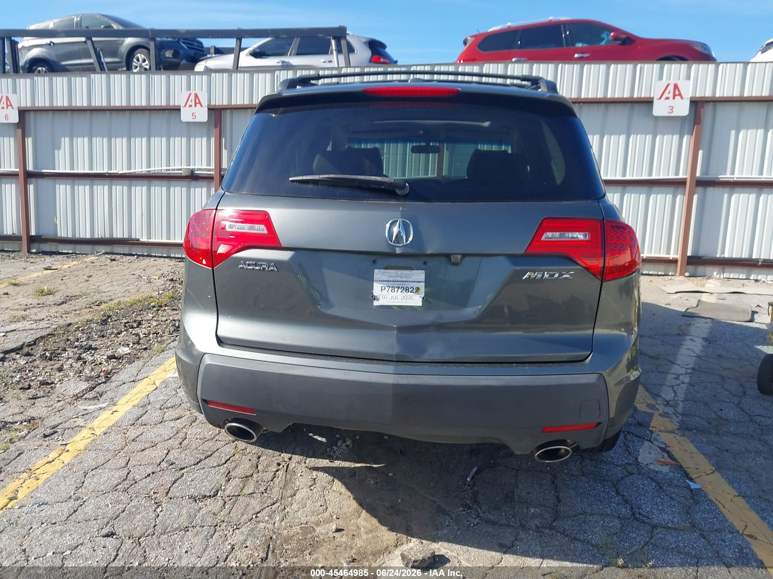 2007 Acura Mdx Technology Package Gray vin: 2HNYD28397H543641