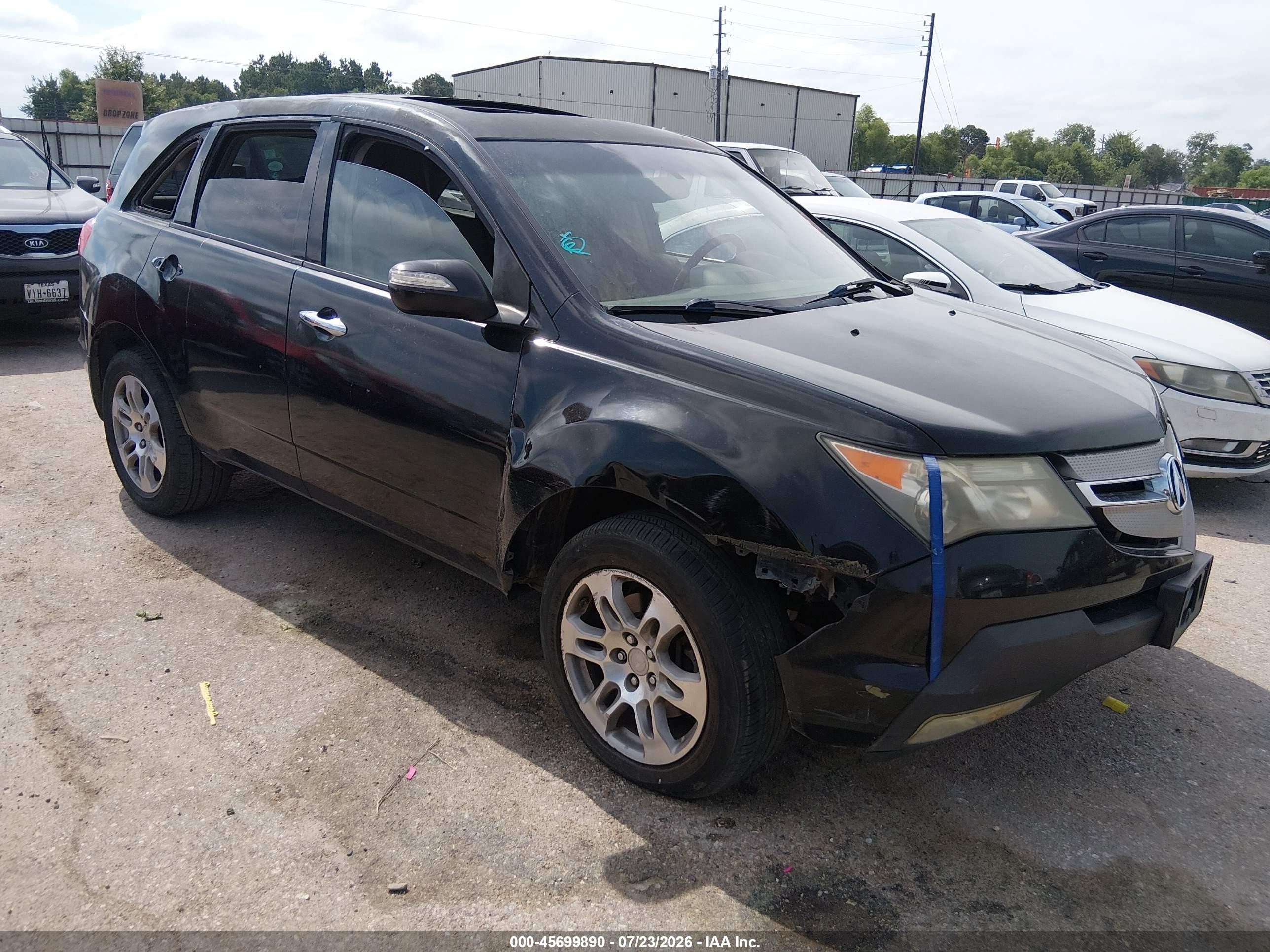 2008 Acura Mdx Technology Package Black vin: 2HNYD28398H504825