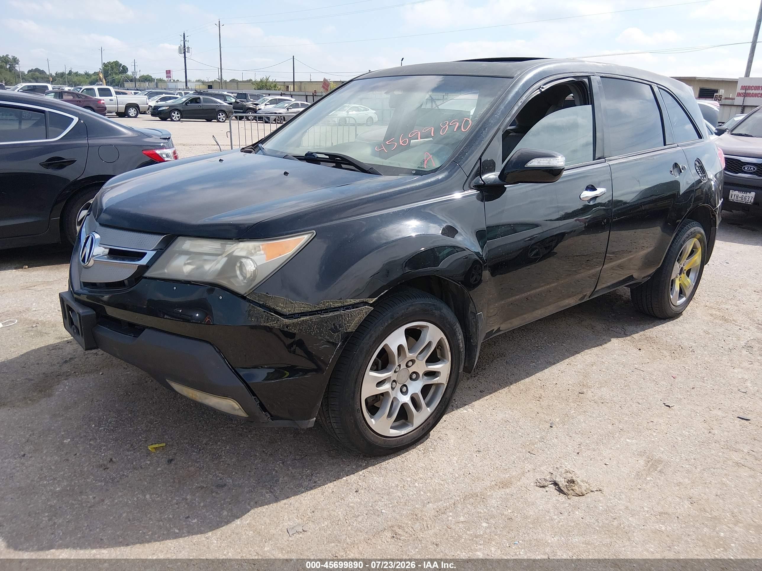 2008 Acura Mdx Technology Package Black vin: 2HNYD28398H504825