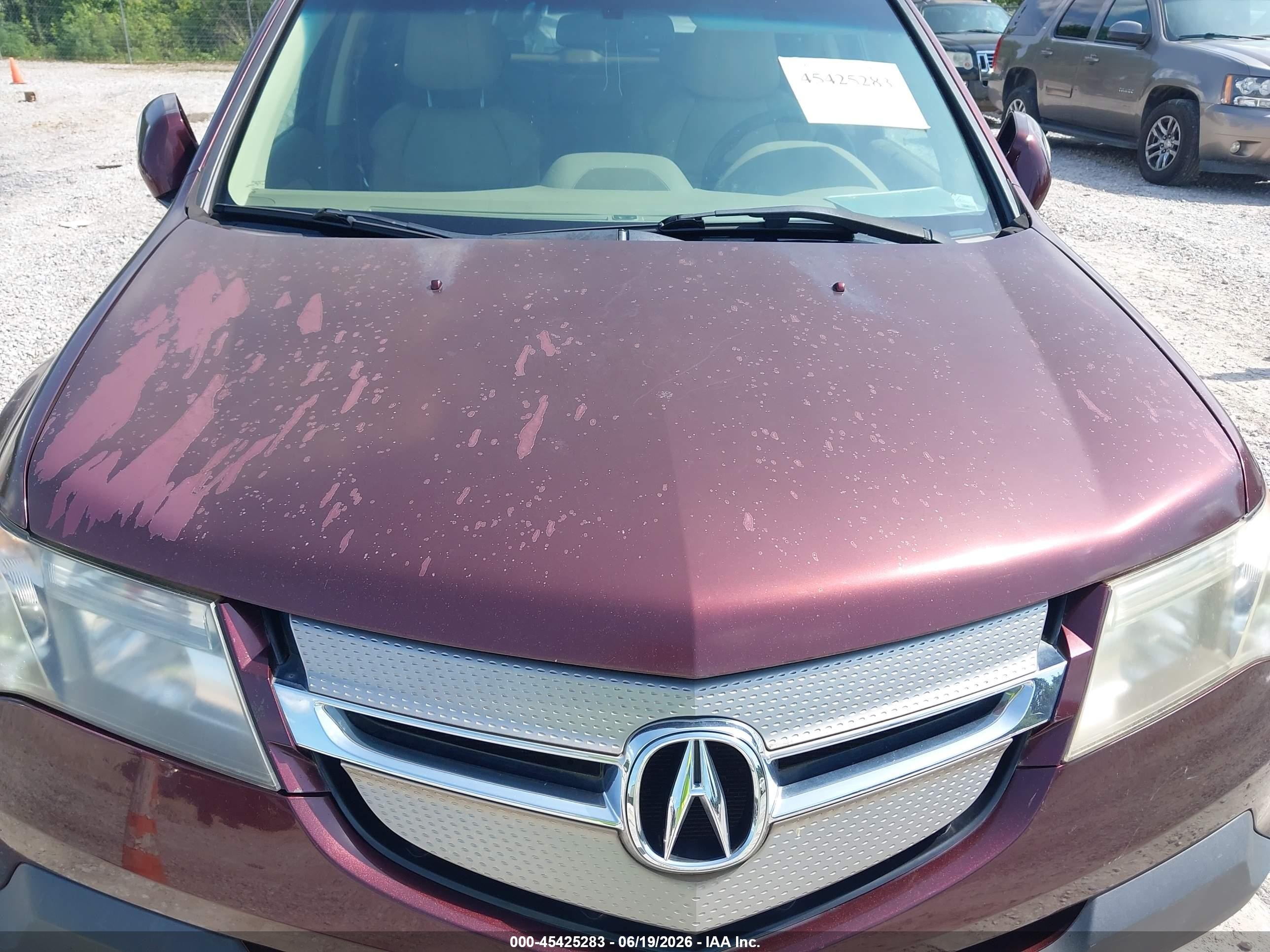 2008 Acura Mdx Technology Package Red vin: 2HNYD28398H533855