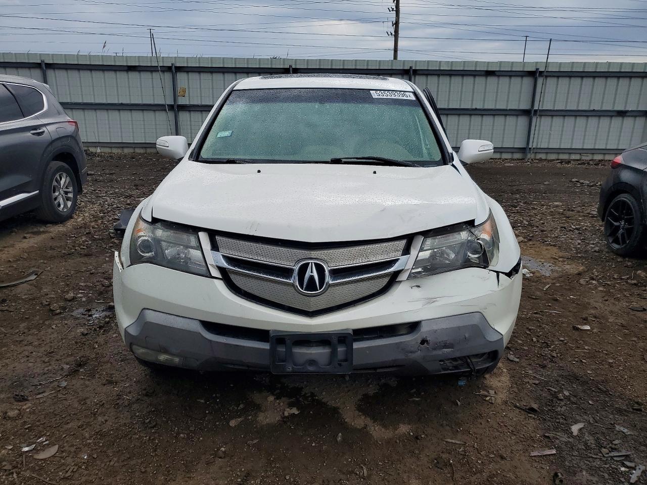 2007 Acura Mdx Technology White vin: 2HNYD283X7H550792