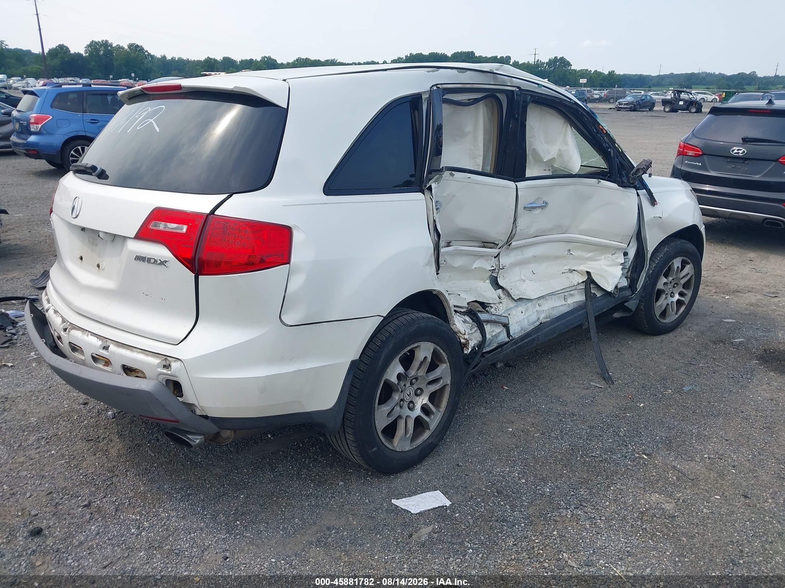 2007 Acura Mdx Technology Package White vin: 2HNYD28407H515008