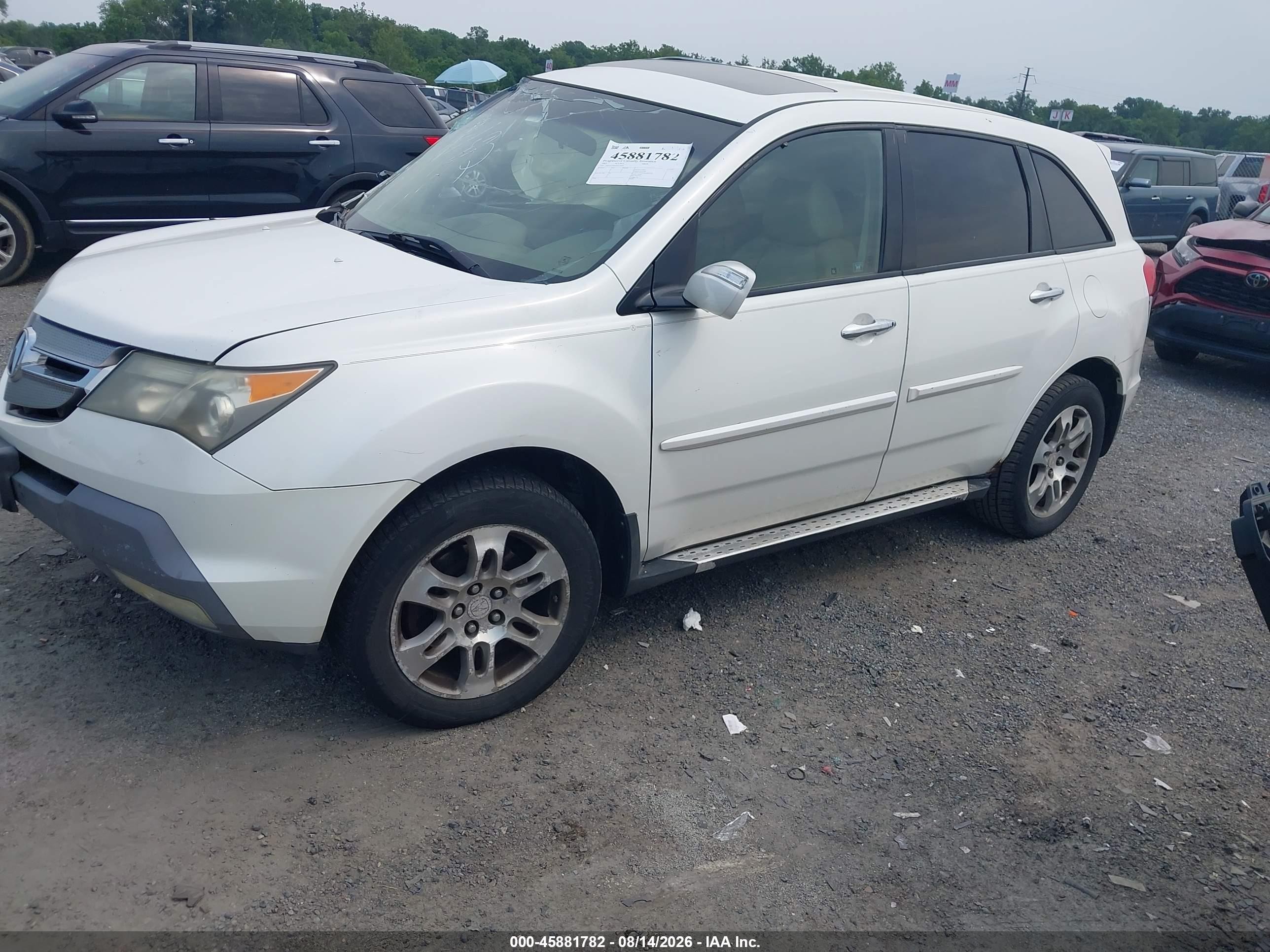 2007 Acura Mdx Technology Package White vin: 2HNYD28407H515008