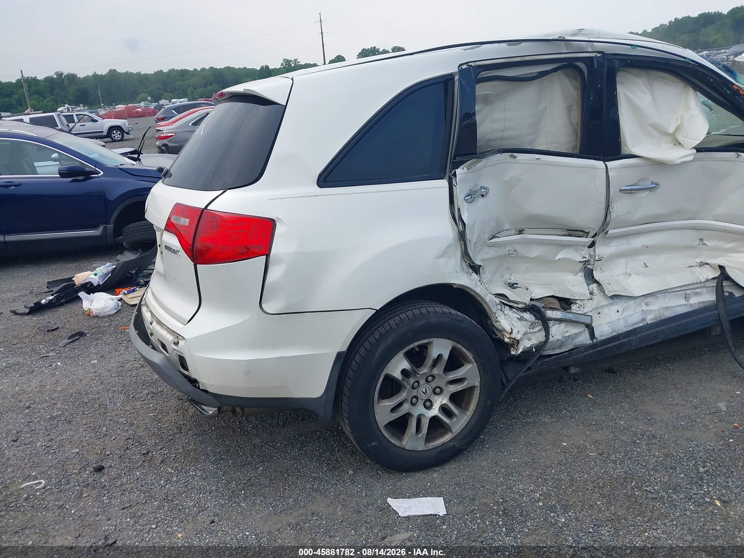 2007 Acura Mdx Technology Package White vin: 2HNYD28407H515008