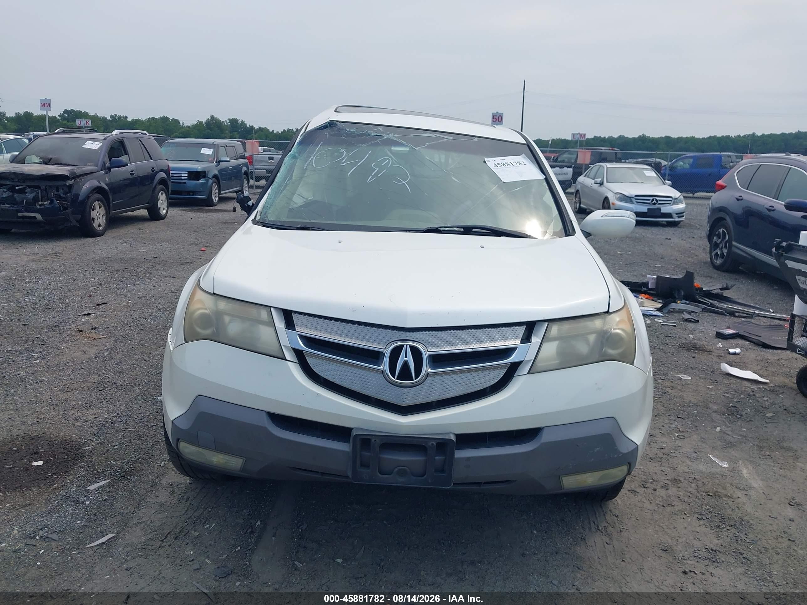 2007 Acura Mdx Technology Package White vin: 2HNYD28407H515008