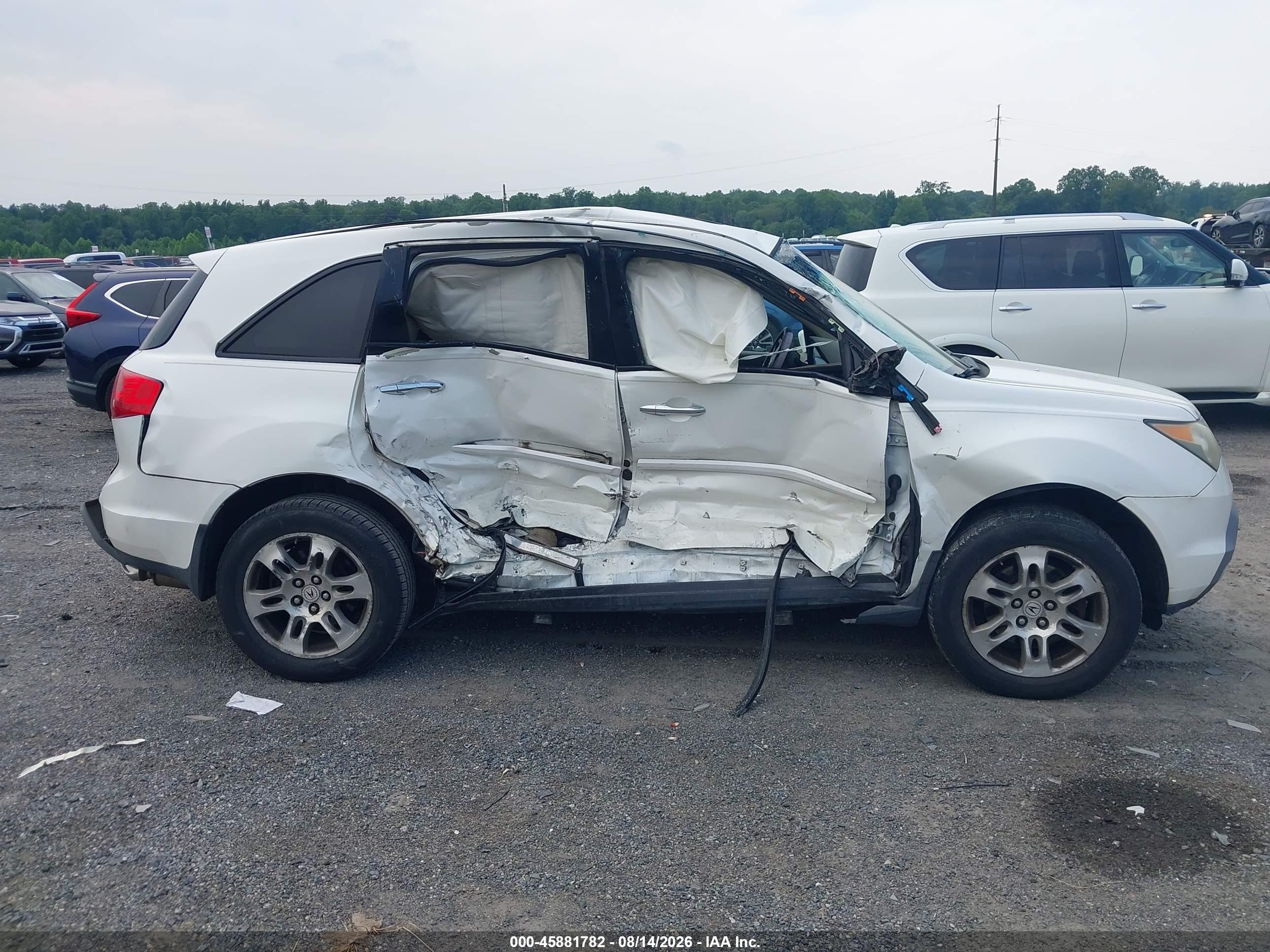 2007 Acura Mdx Technology Package White vin: 2HNYD28407H515008