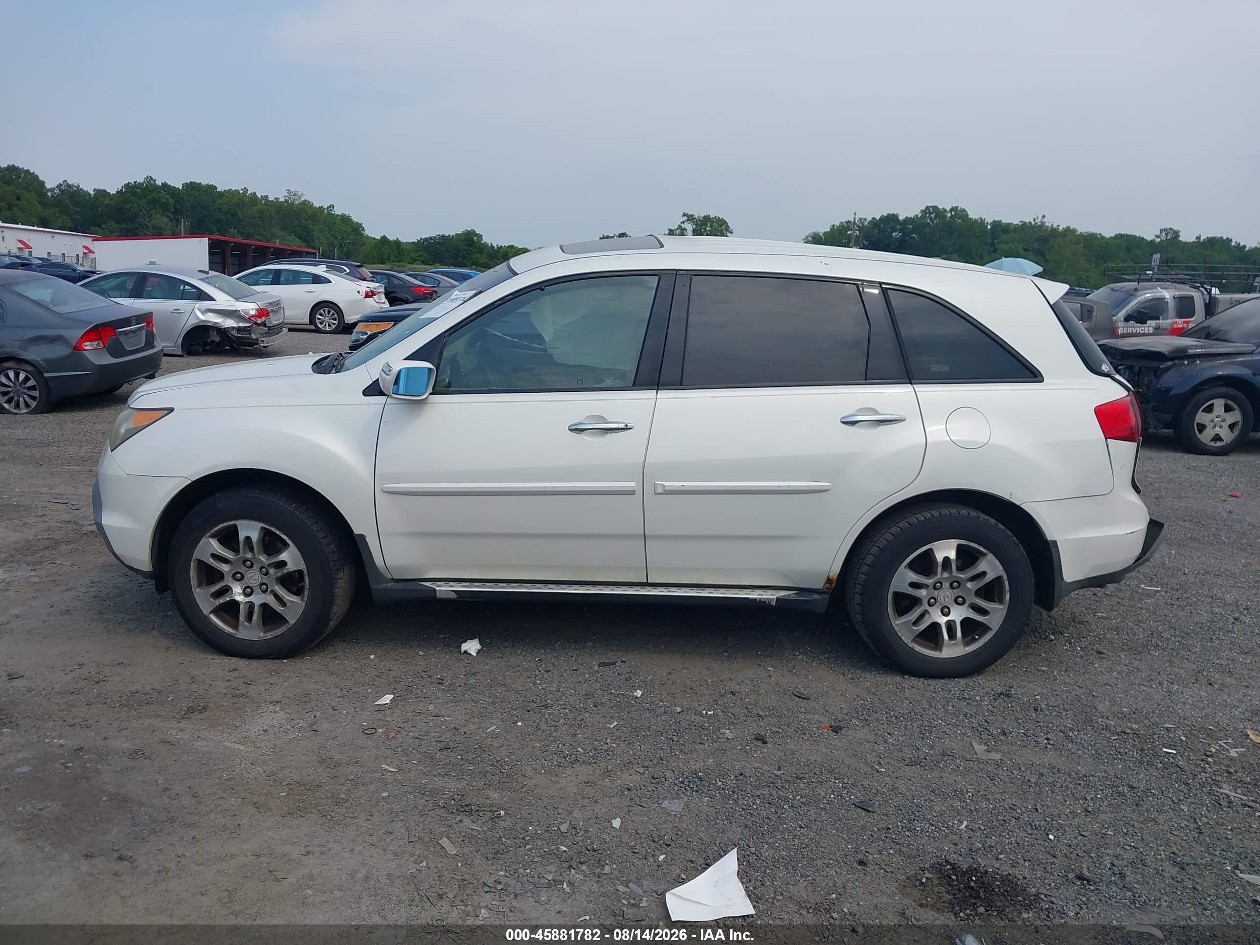 2007 Acura Mdx Technology Package White vin: 2HNYD28407H515008