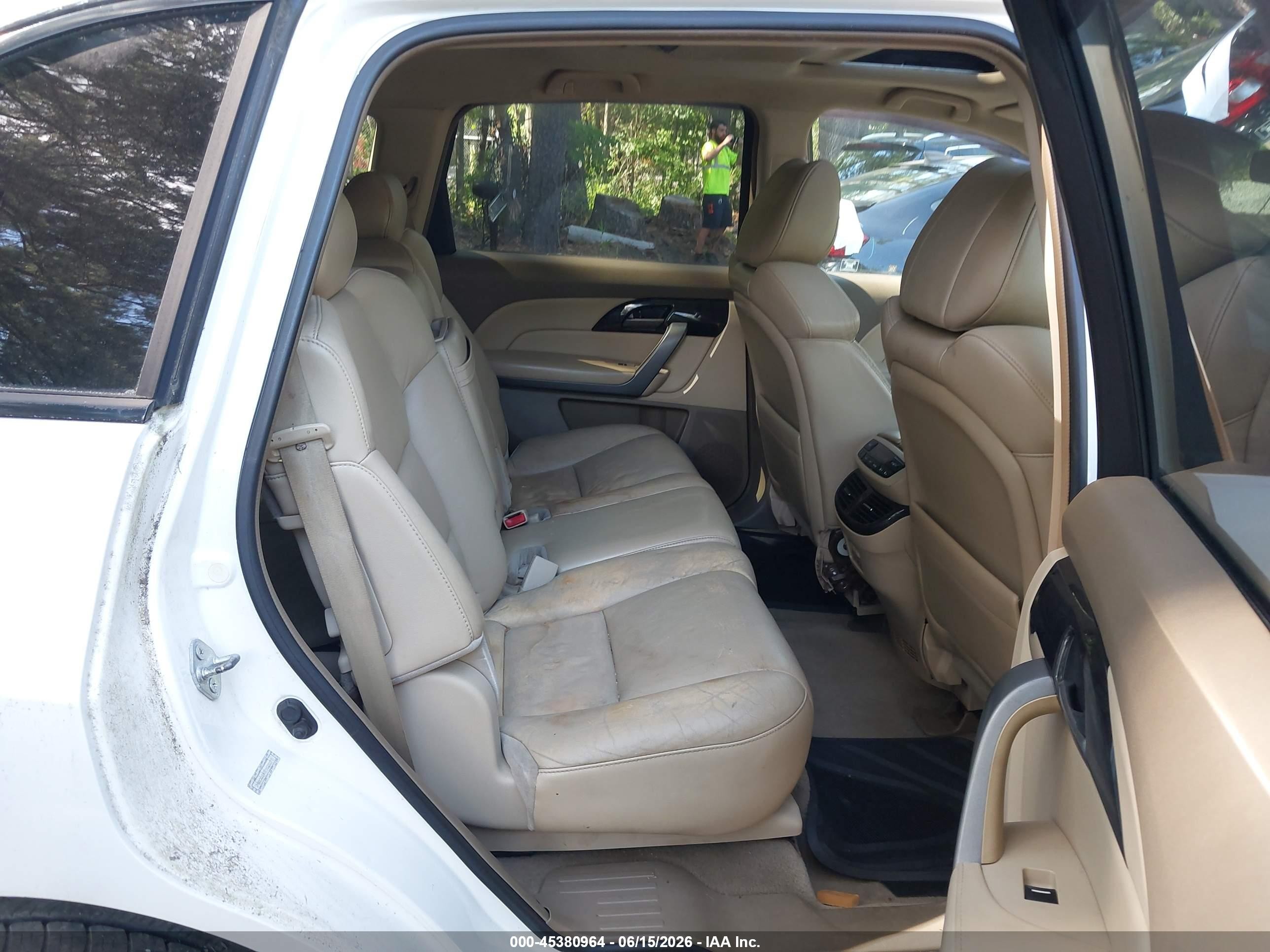 2007 Acura Mdx Technology Package White vin: 2HNYD28407H525070