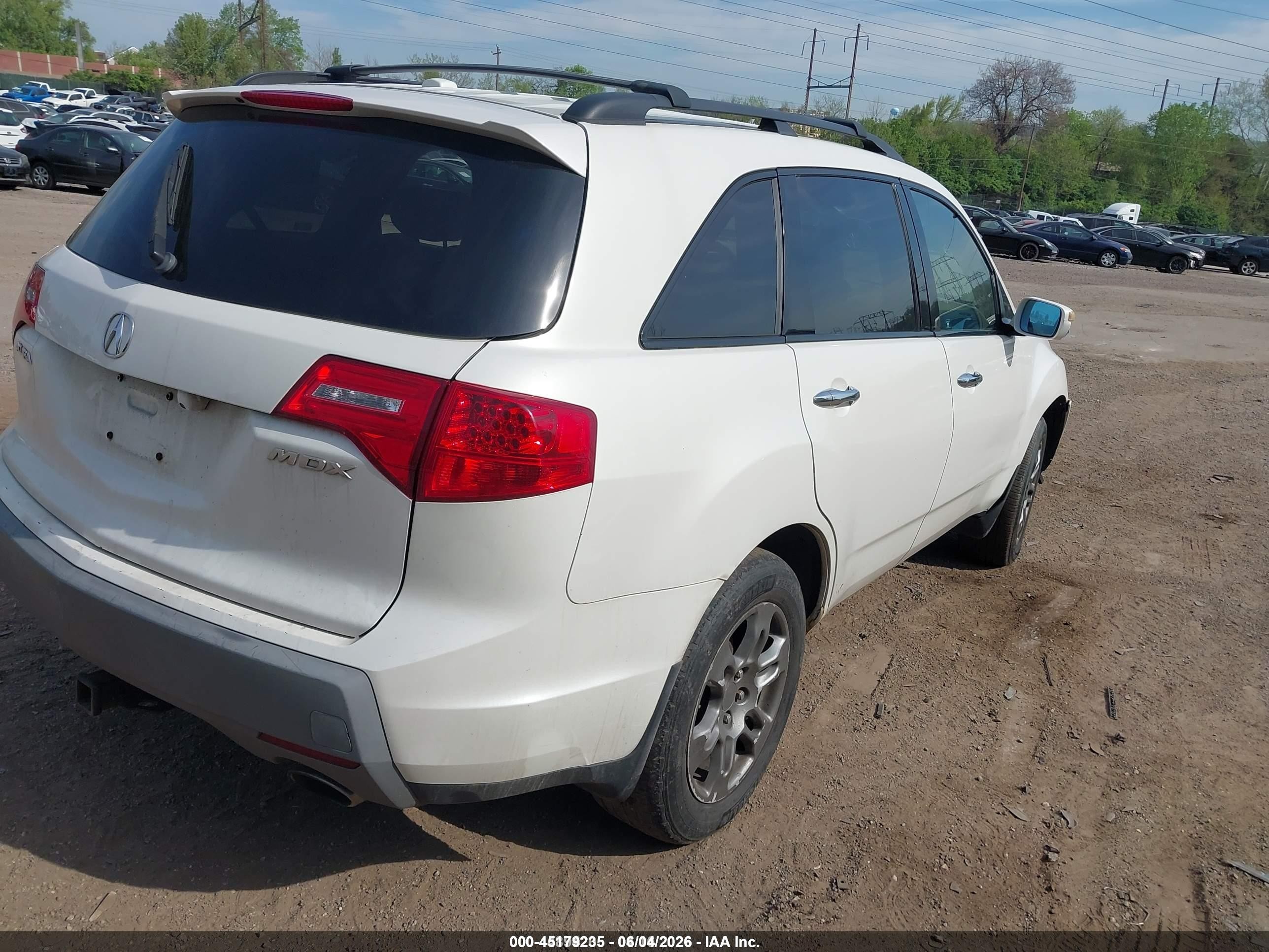 2007 Acura Mdx Technology Package White vin: 2HNYD28407H531886