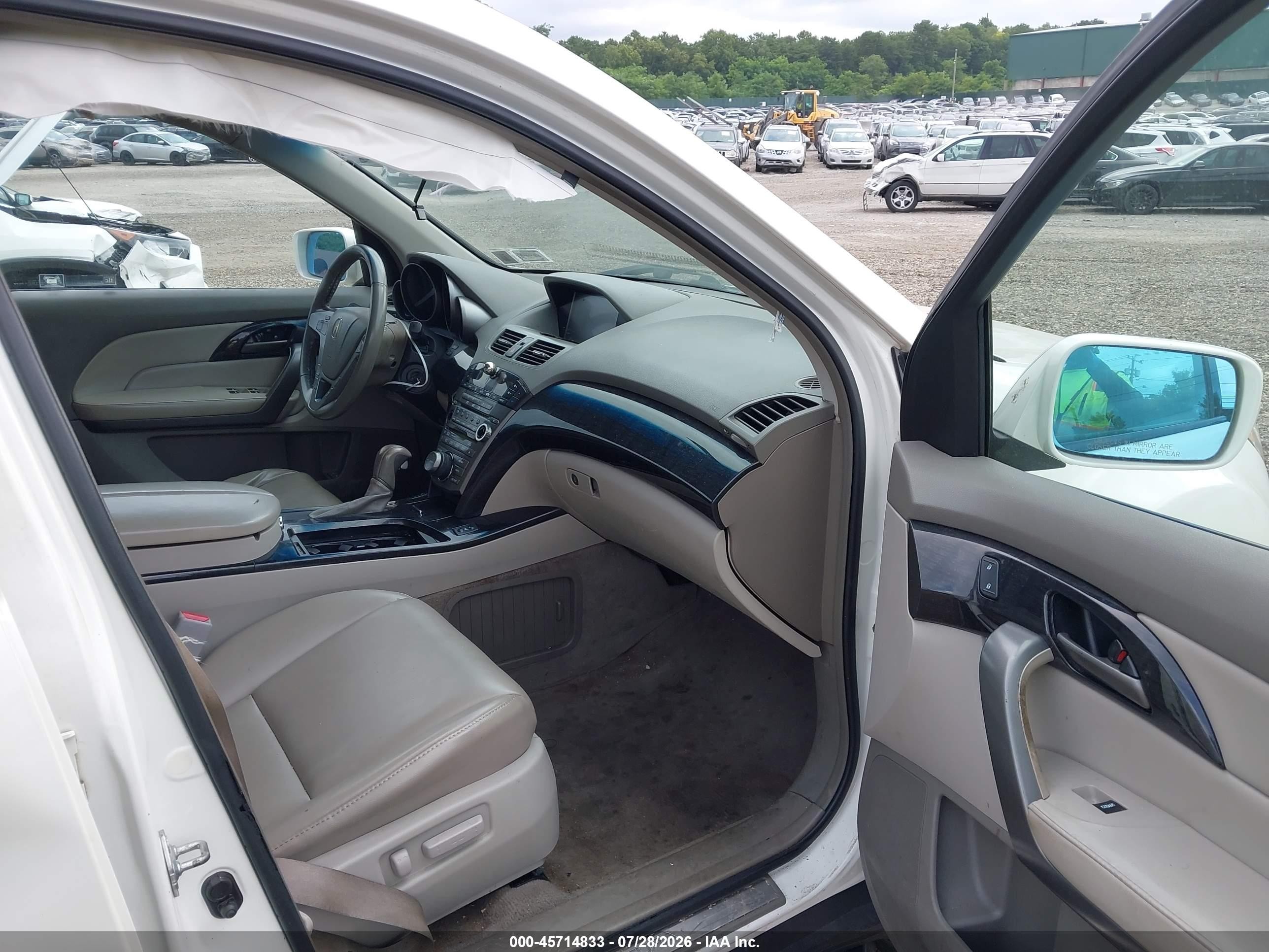2009 Acura Mdx Technology Package Белый vin: 2HNYD28419H506952