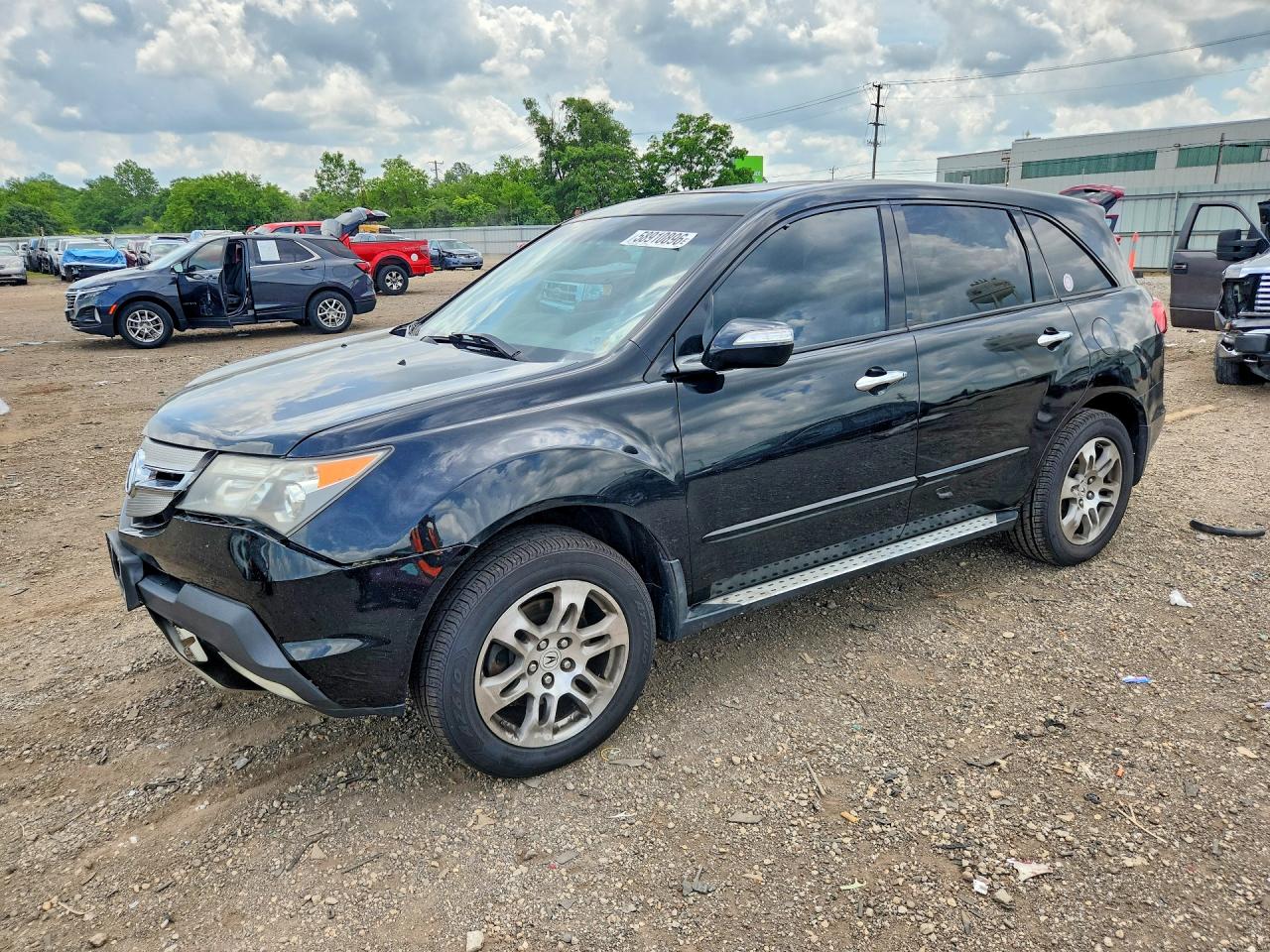 2008 Acura Mdx Technology Black vin: 2HNYD28438H509575