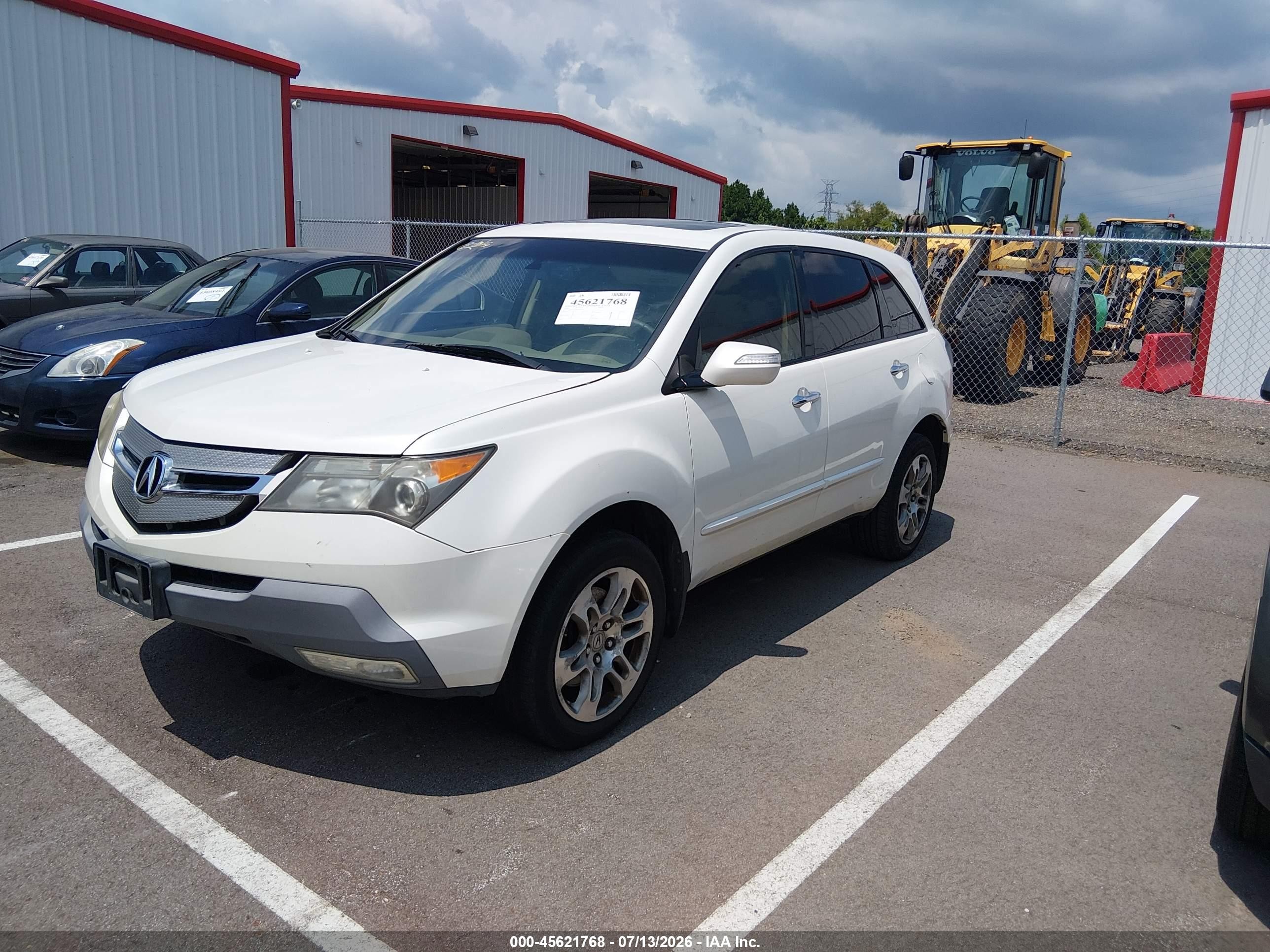 2008 Acura Mdx Technology Package White vin: 2HNYD28448H500903