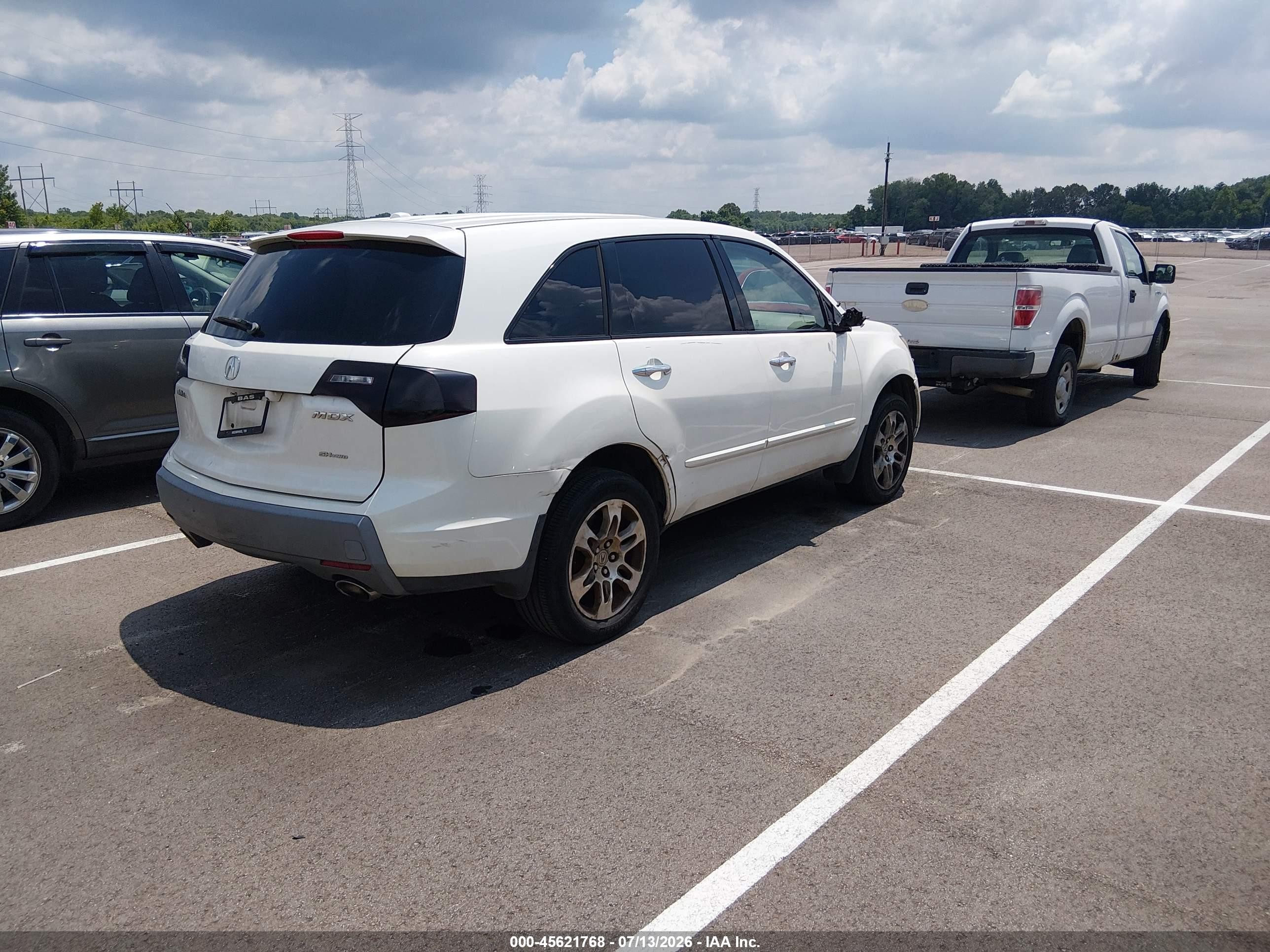 2008 Acura Mdx Technology Package White vin: 2HNYD28448H500903