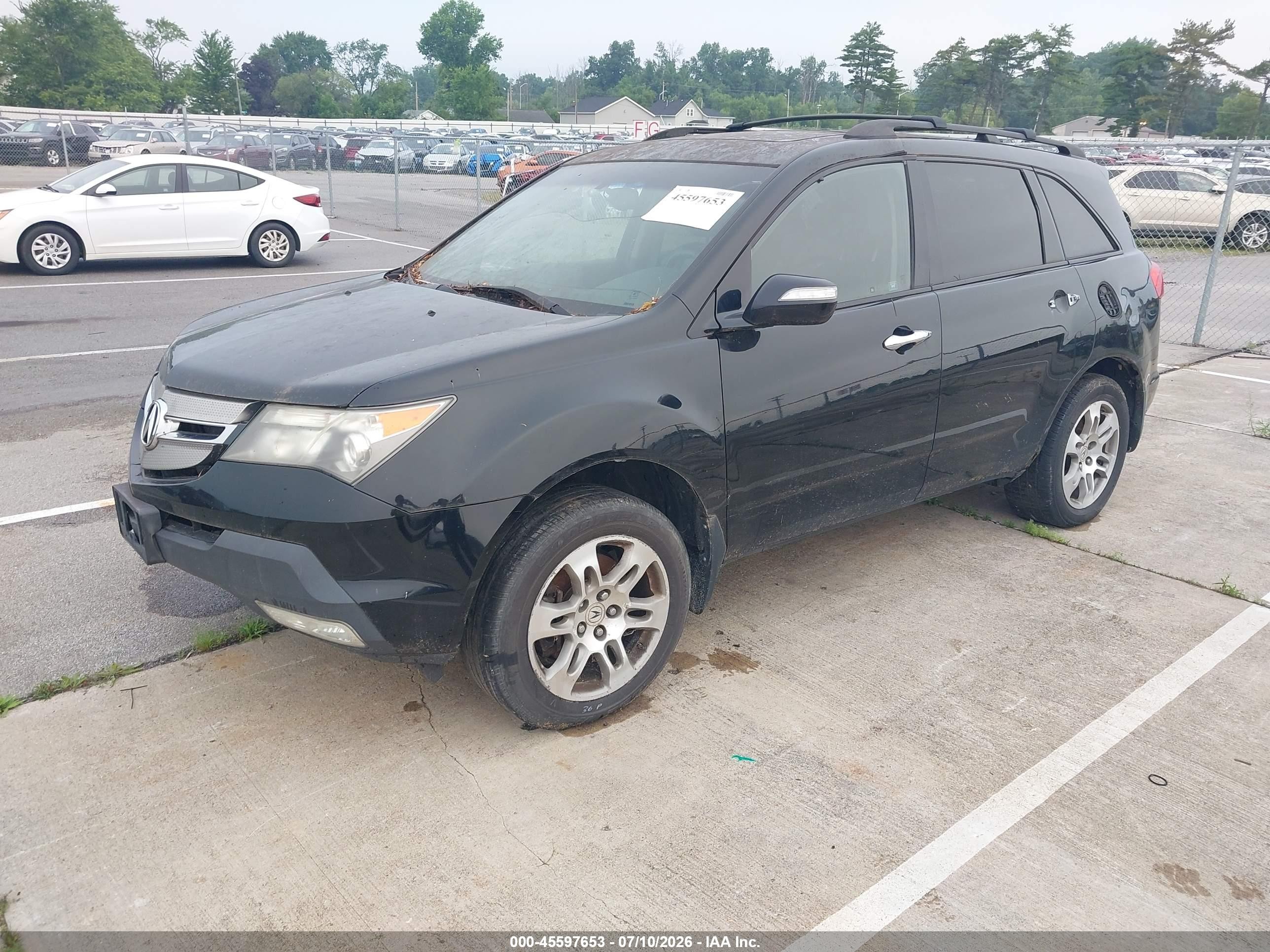 2008 Acura Mdx Technology Package Black vin: 2HNYD28448H501226
