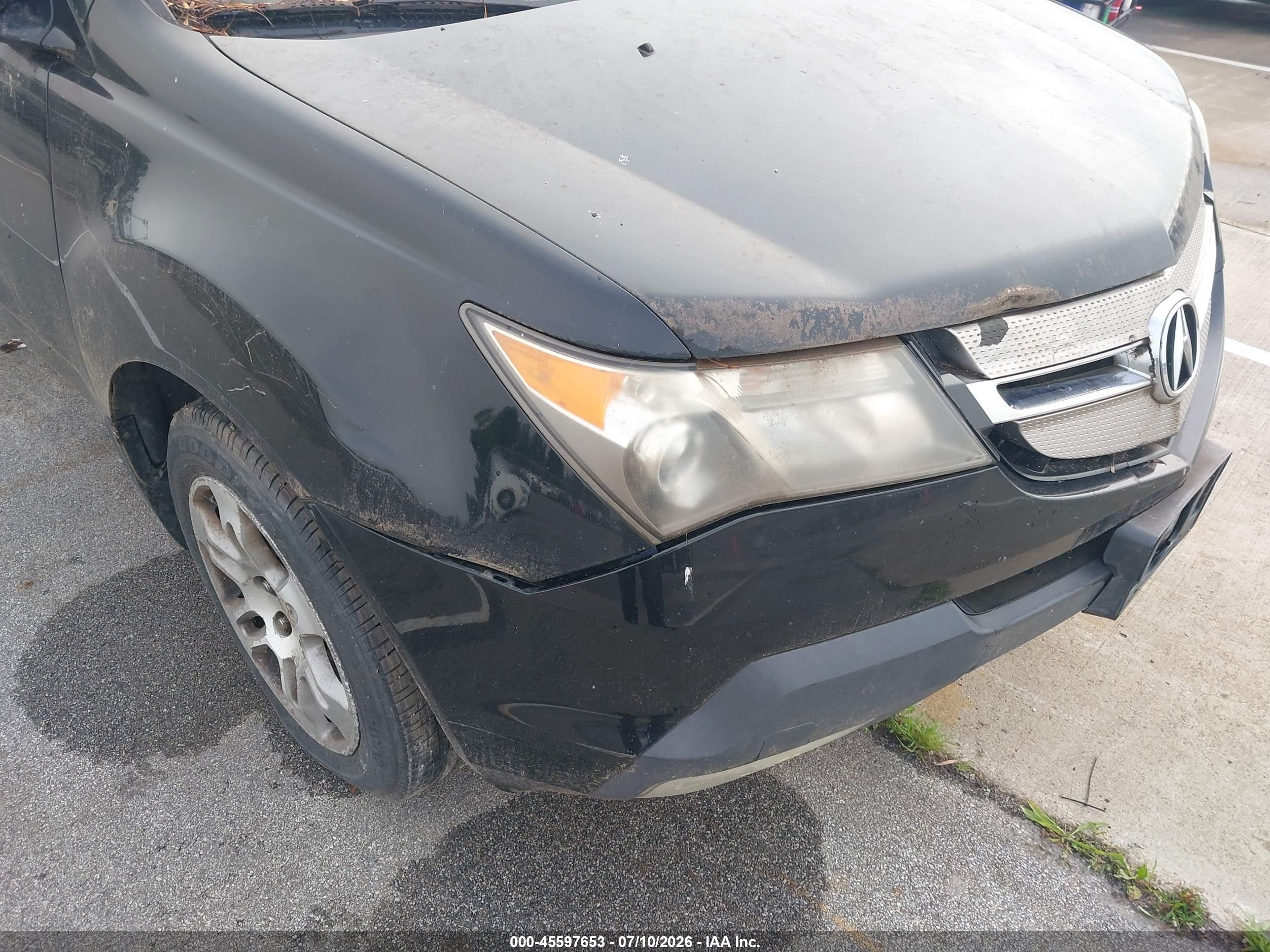 2008 Acura Mdx Technology Package Black vin: 2HNYD28448H501226
