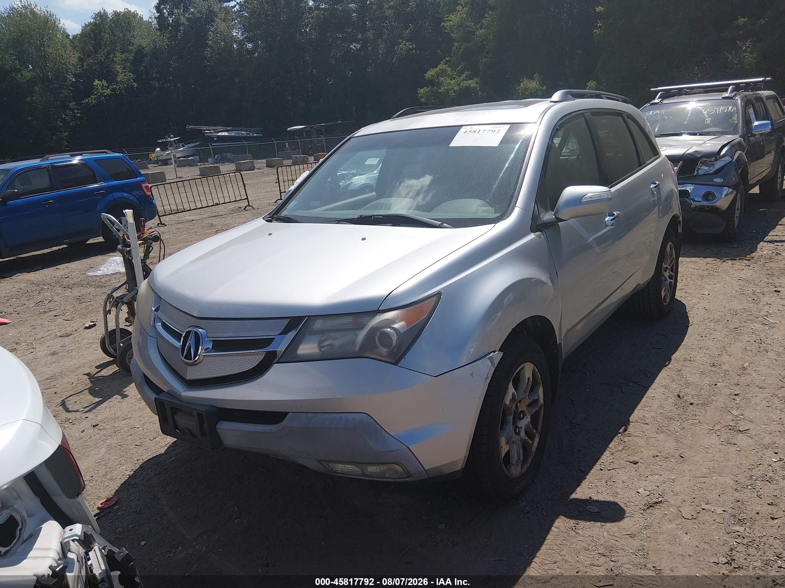 2008 Acura Mdx Technology Package Silver vin: 2HNYD28448H554265