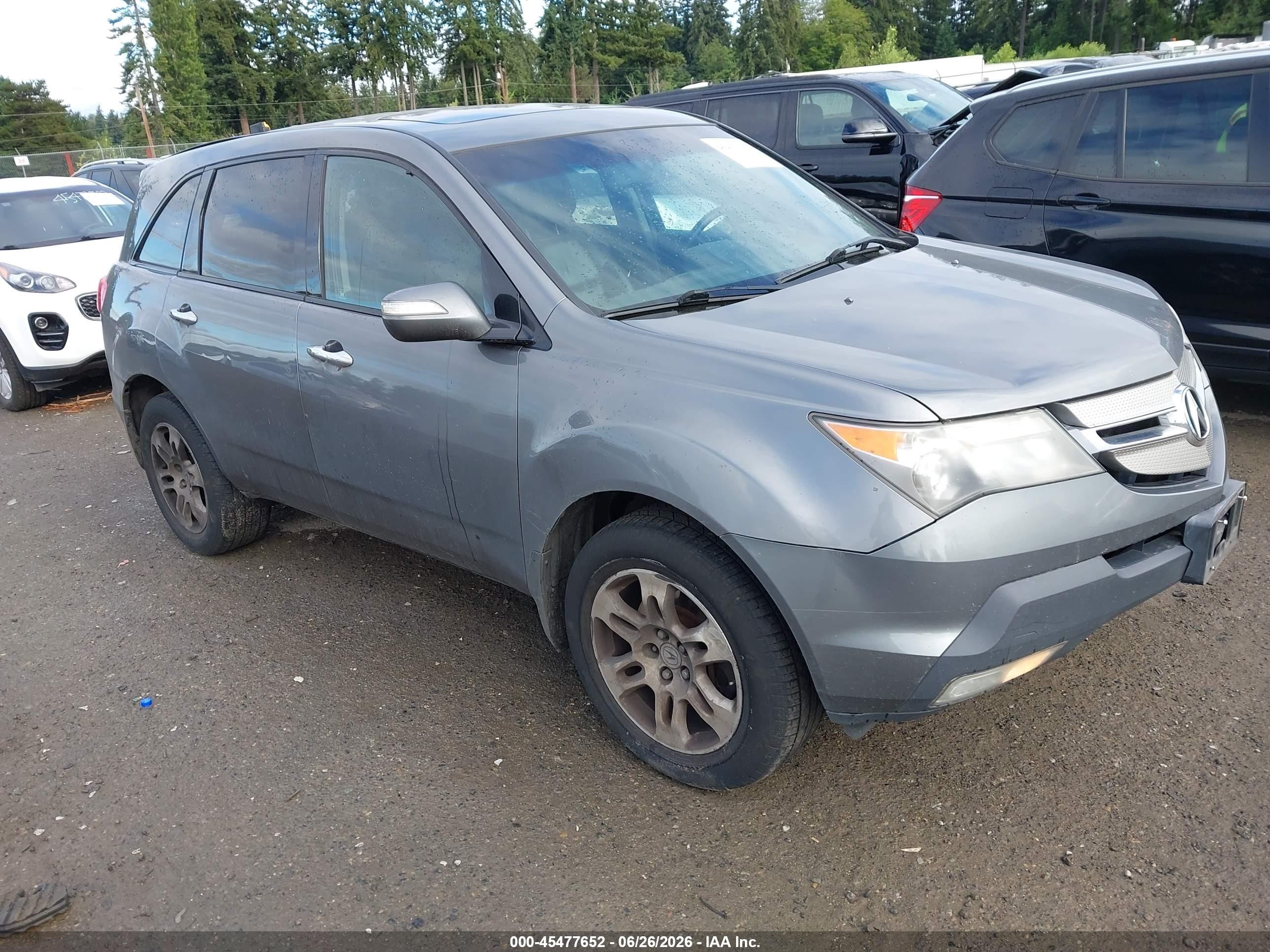2008 Acura Mdx Technology Package Gray vin: 2HNYD28458H506256