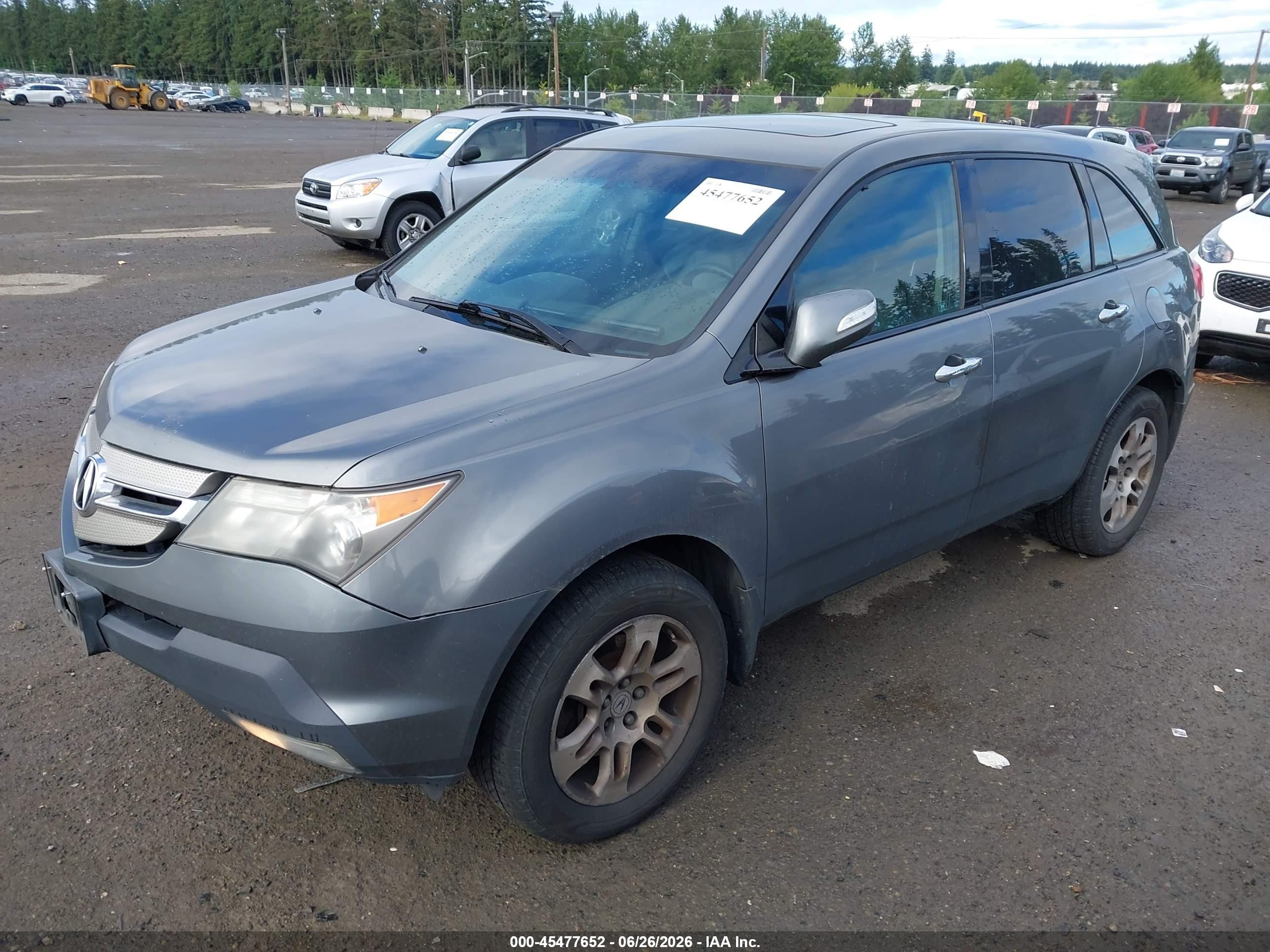 2008 Acura Mdx Technology Package Gray vin: 2HNYD28458H506256
