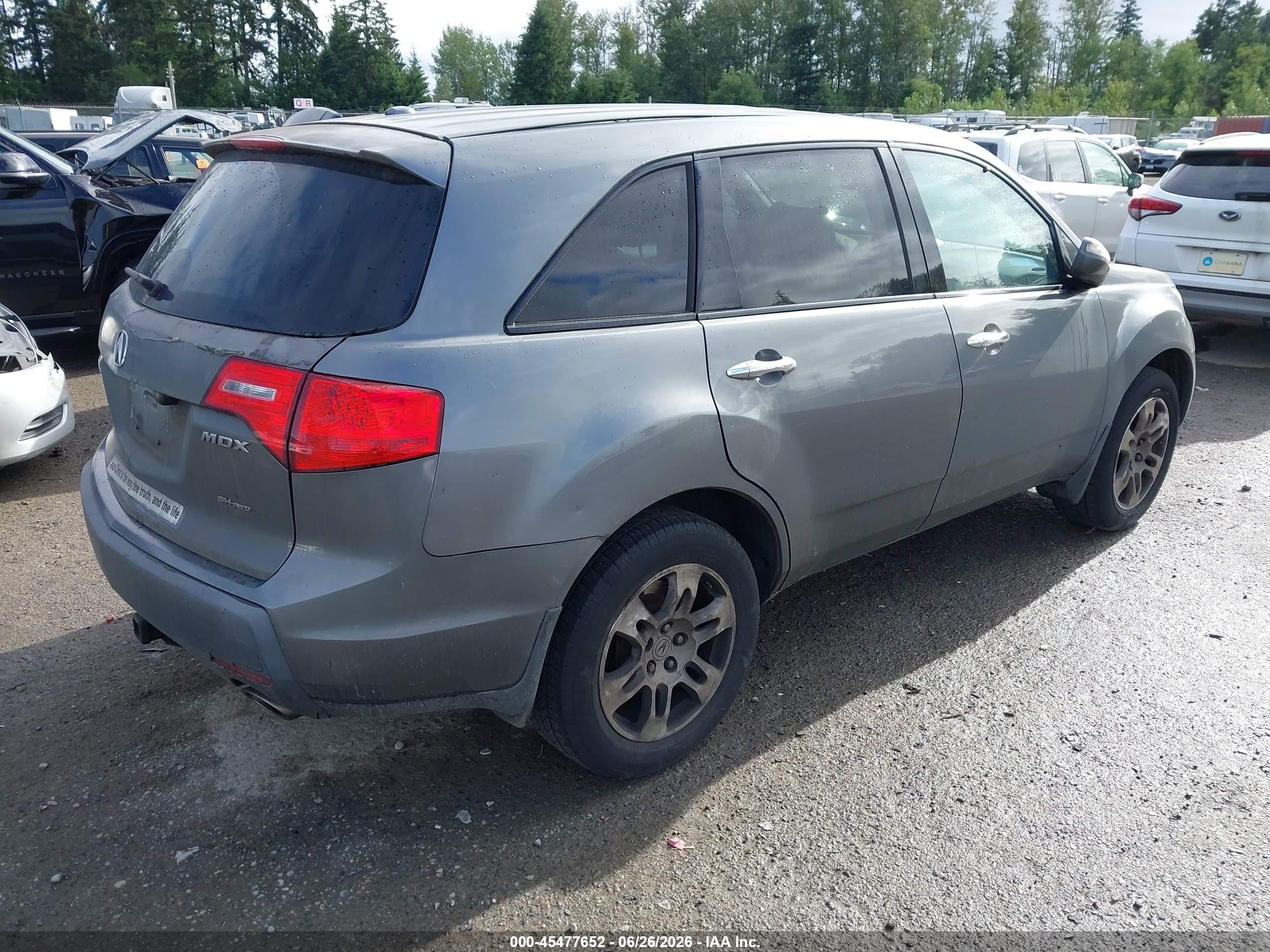 2008 Acura Mdx Technology Package Gray vin: 2HNYD28458H506256