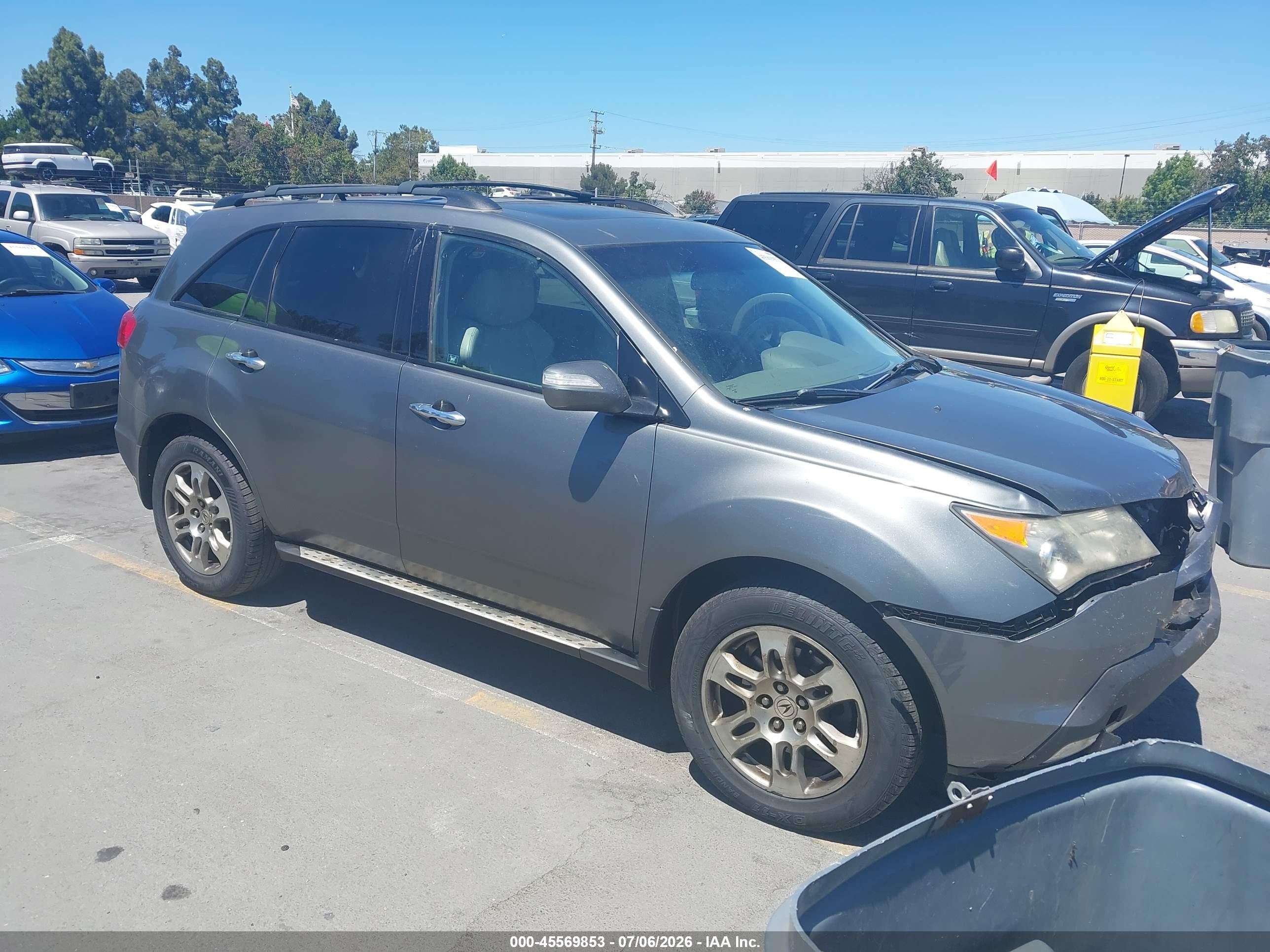 2008 Acura Mdx Technology Package Gray vin: 2HNYD28458H542402