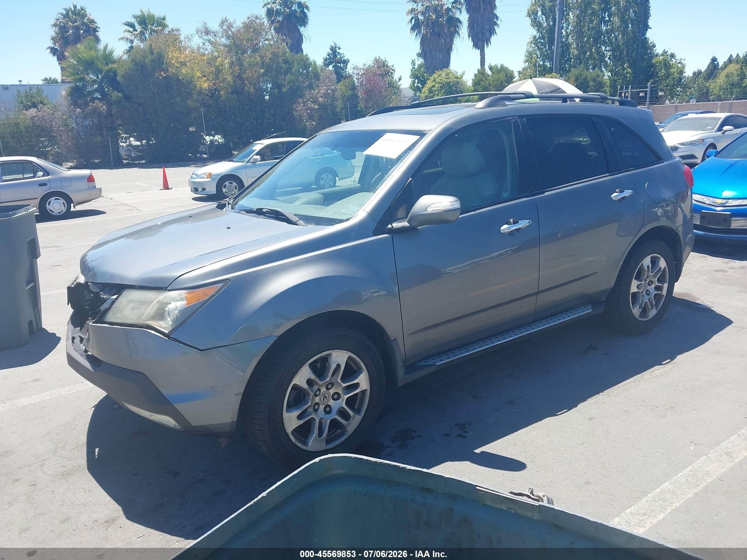 2008 Acura Mdx Technology Package Gray vin: 2HNYD28458H542402
