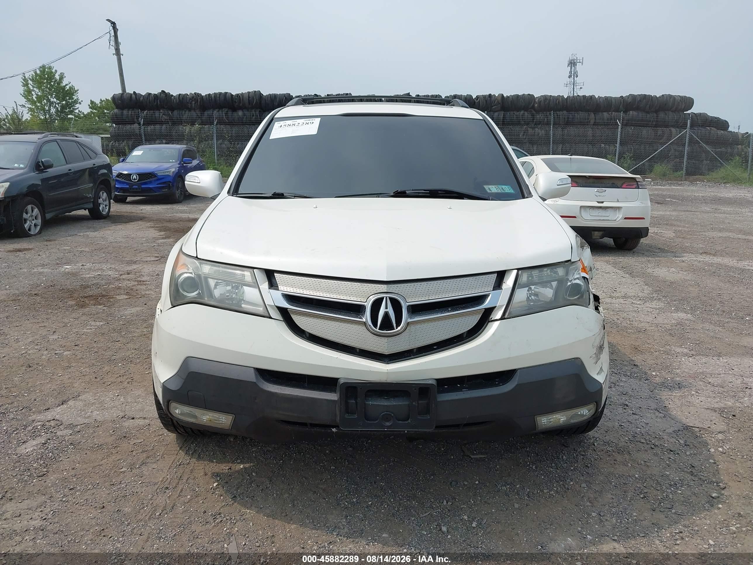 2008 Acura Mdx Technology Package White vin: 2HNYD28458H551844