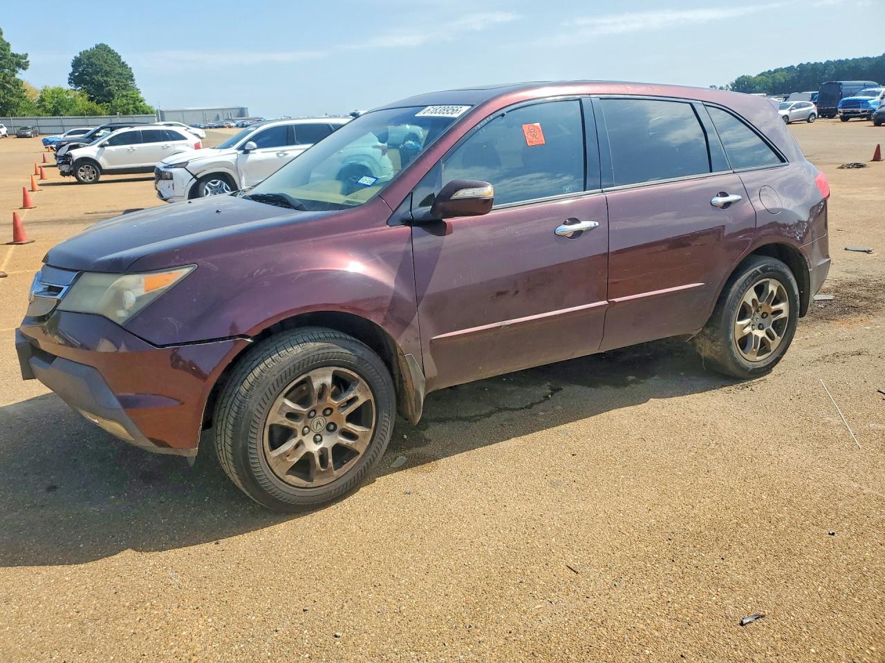 2009 Acura Mdx Technology Red vin: 2HNYD28459H502452