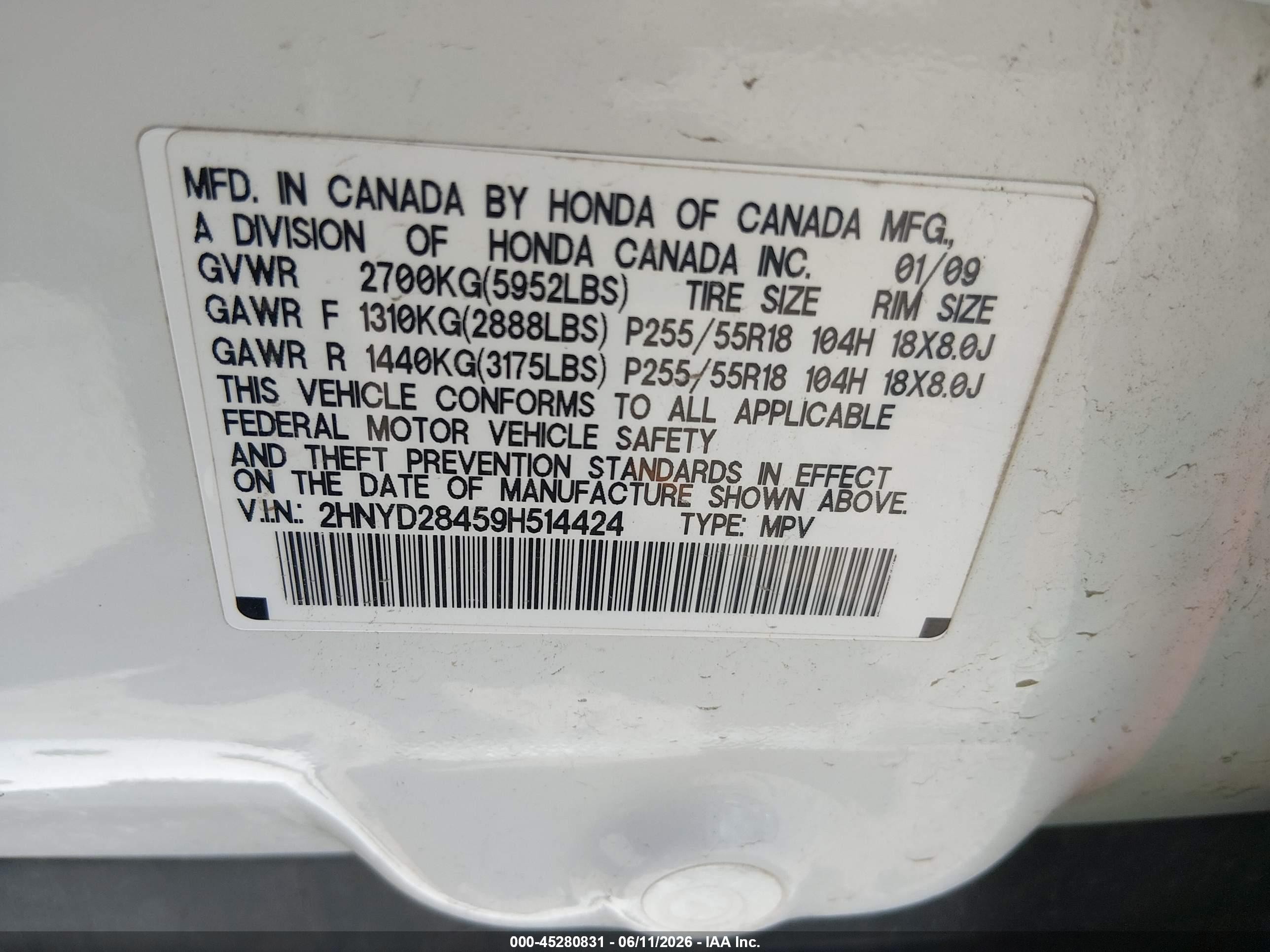 2009 Acura Mdx Technology Package Champagne vin: 2HNYD28459H514424