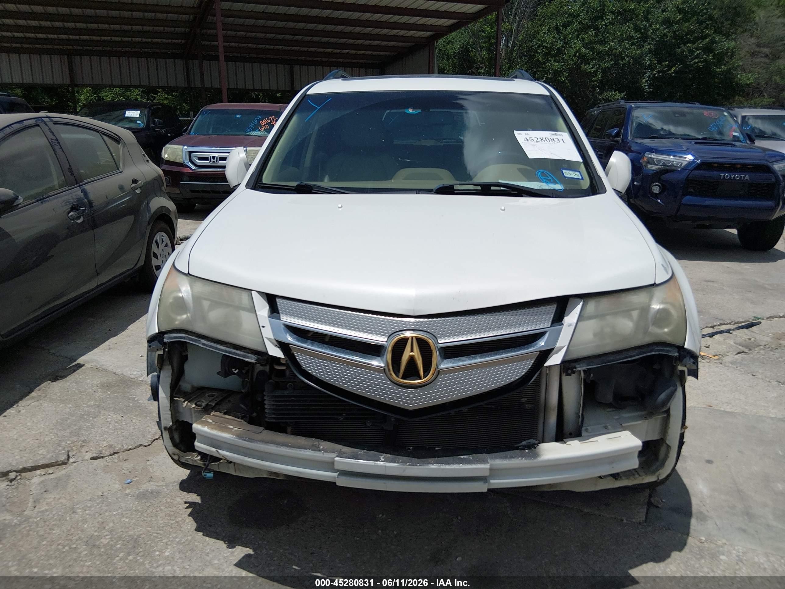 2009 Acura Mdx Technology Package Champagne vin: 2HNYD28459H514424