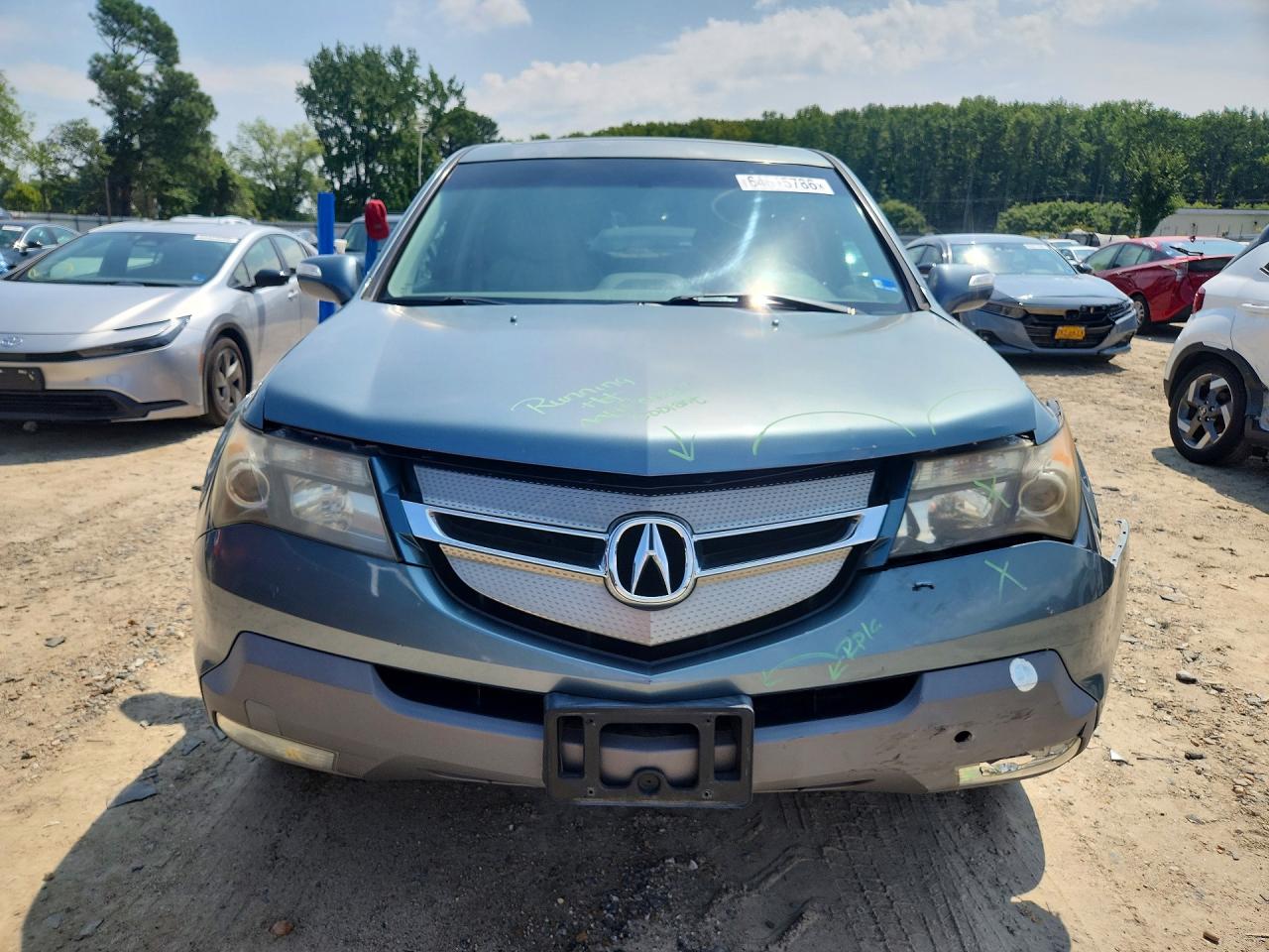 2007 Acura Mdx Technology Green vin: 2HNYD28467H506250