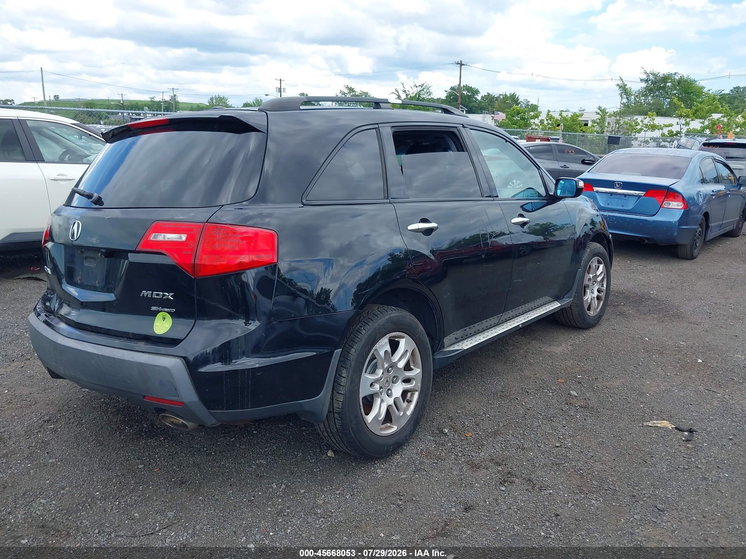 2007 Acura Mdx Technology Package Black vin: 2HNYD28477H526491