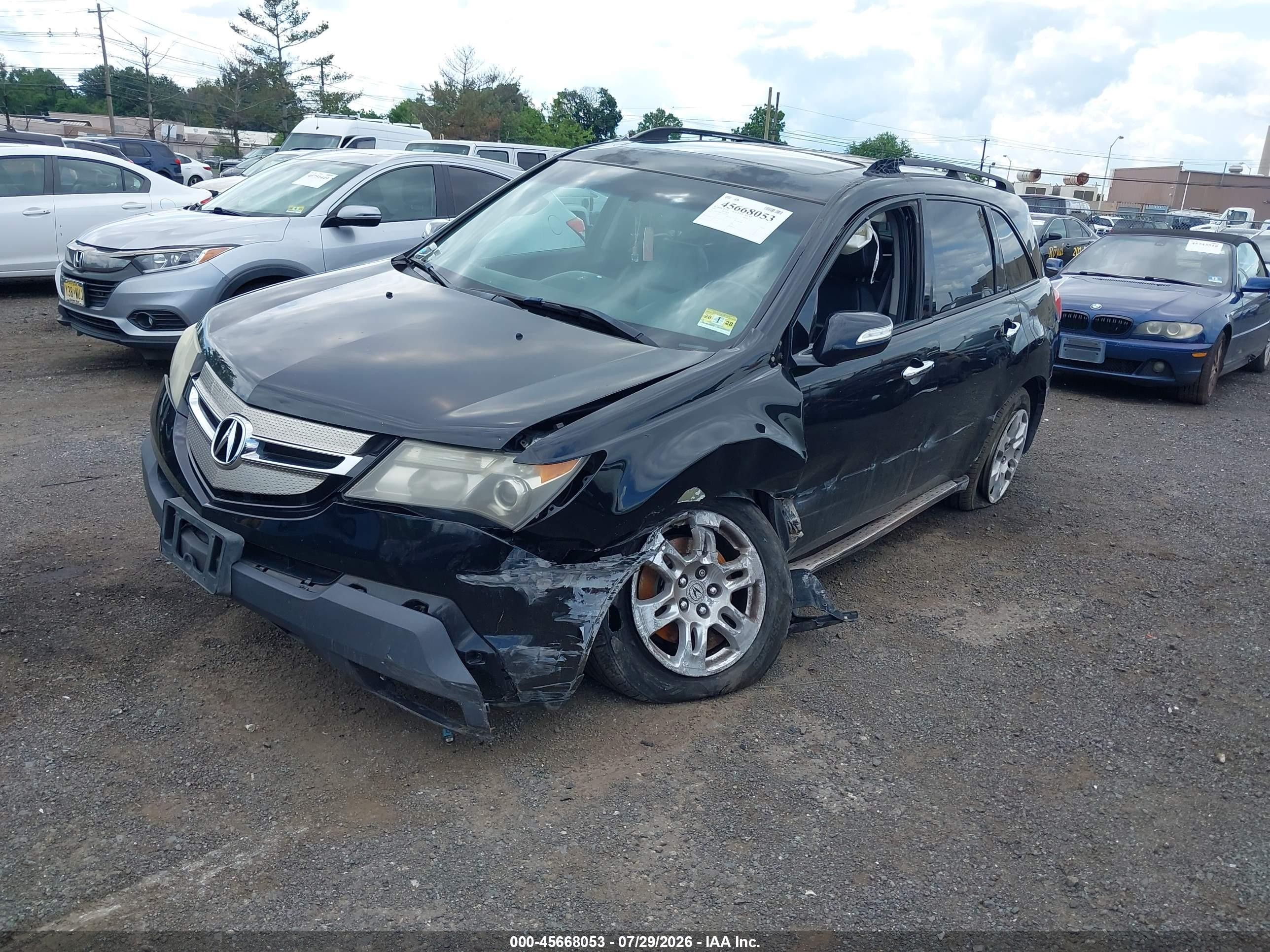 2007 Acura Mdx Technology Package Black vin: 2HNYD28477H526491