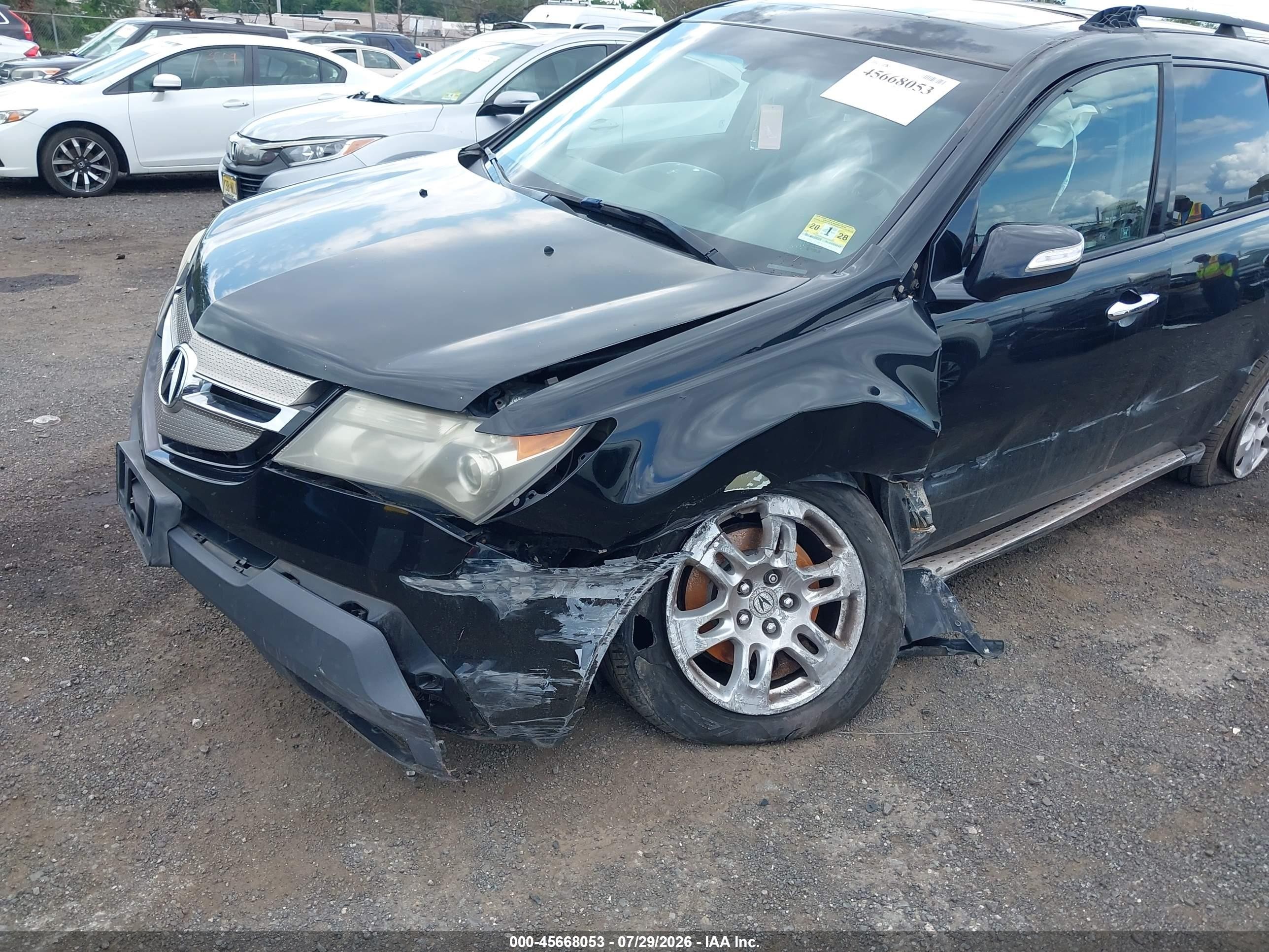2007 Acura Mdx Technology Package Black vin: 2HNYD28477H526491